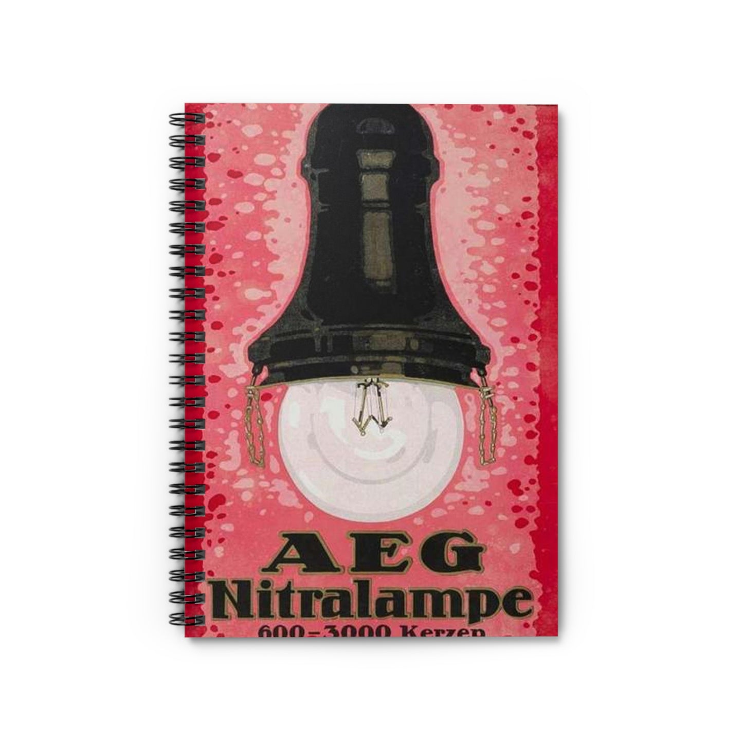 Louis Oppenheim, AEG Nitralampe 600-3000 Kerzen Halbwatt pro Kerze, 1913, poster, 67.5 by 45.5 cm Spiral Bound Ruled Notebook with Printed Cover