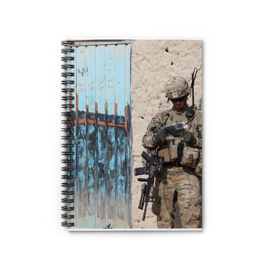 U.S. Army Sgt. Keith Keller, a combat engineer assigned Spiral Bound Ruled Notebook with Printed Cover