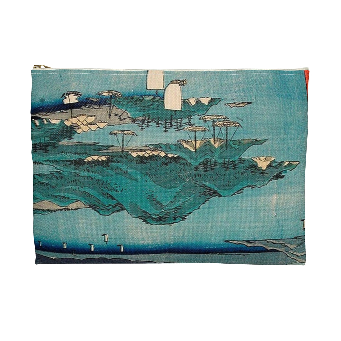 Evening Clearing at the Coast, Tsushima LACMA M.73.75.28 Large Organizer Pouch with Black Zipper