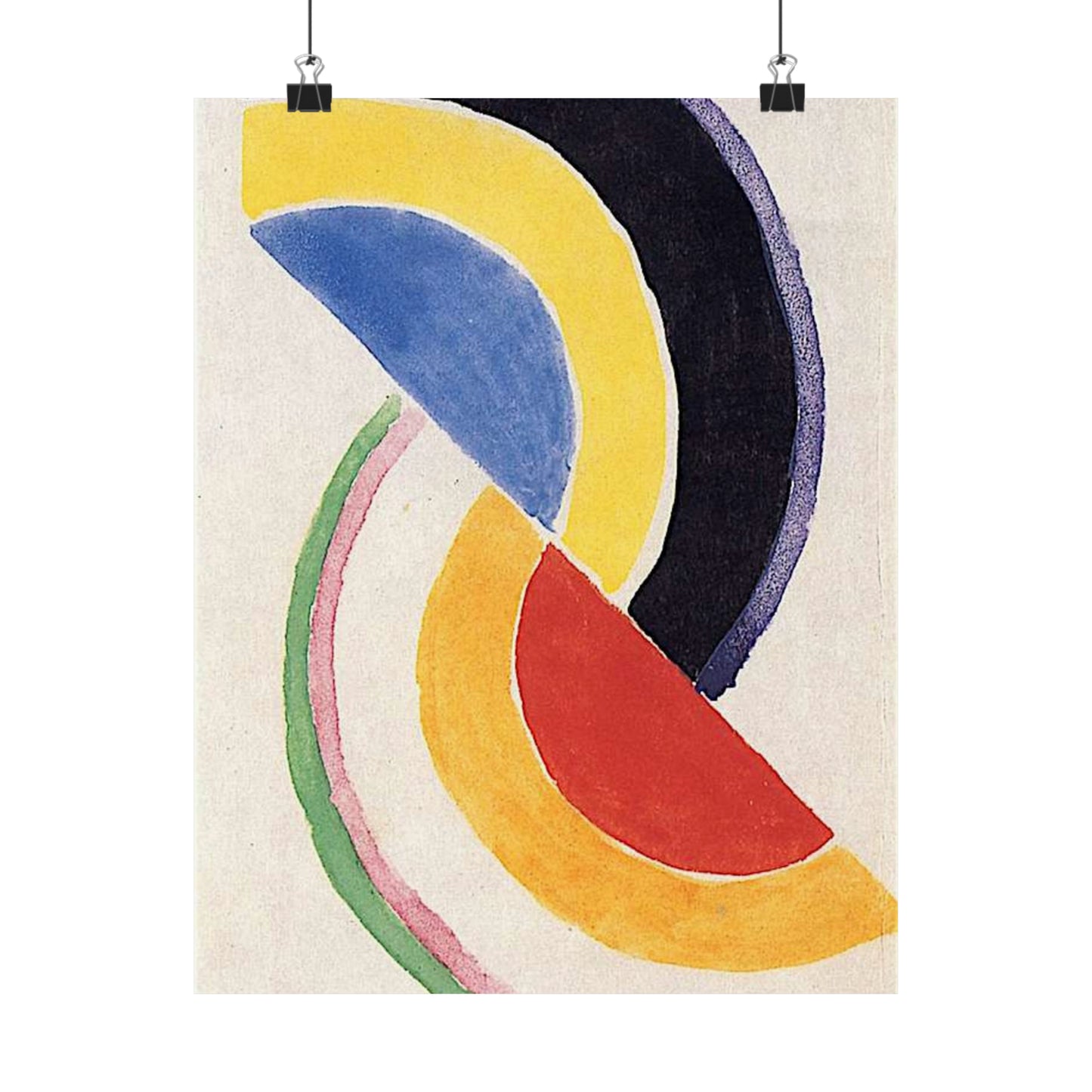 Robert Delaunay - Rhythm III - c. 1932 - Private collection High Quality Matte Wall Art Poster for Home, Office, Classroom