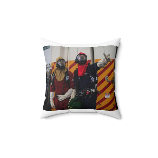 U.S. Navy Damage Controlman 2nd Class Christian Weigart, Decorative Accent Square Pillow