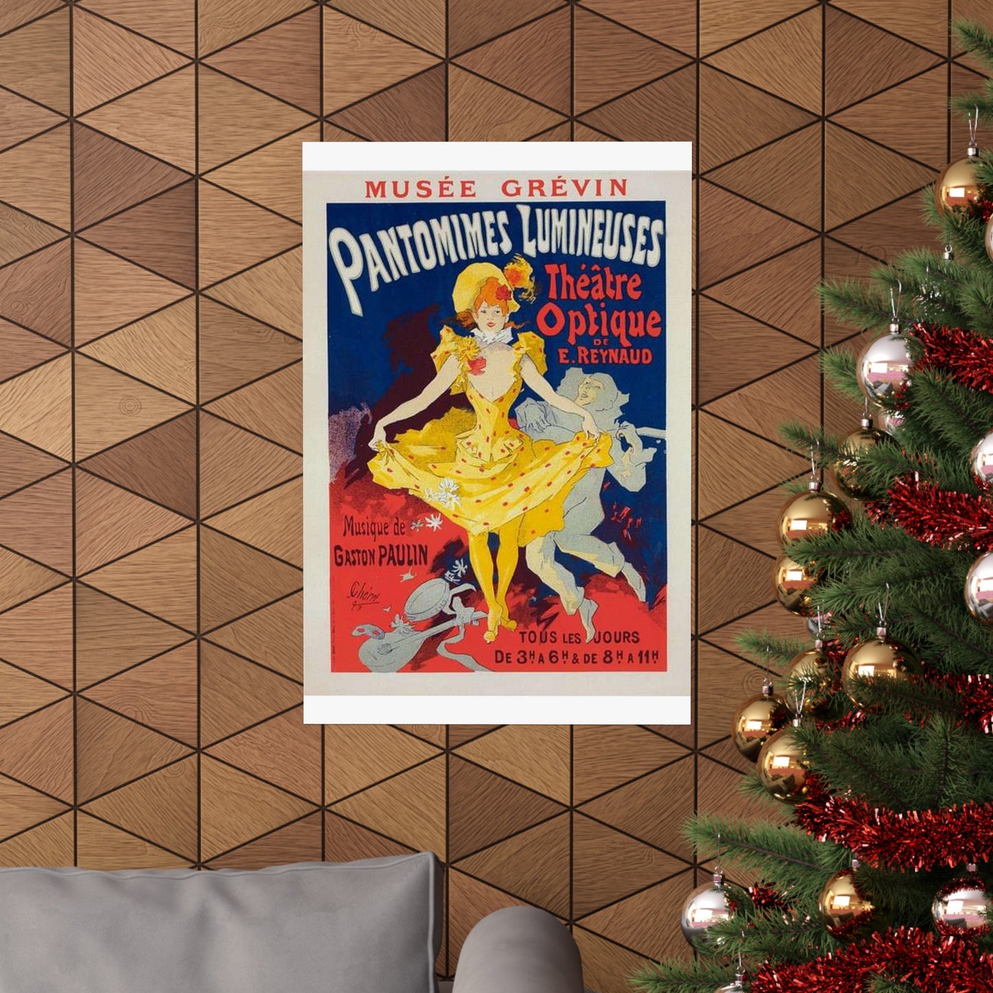 Affiche pour le Musée Grévin, "Pantomimes lumineuses". High Quality Matte Wall Art Poster for Home, Office, Classroom