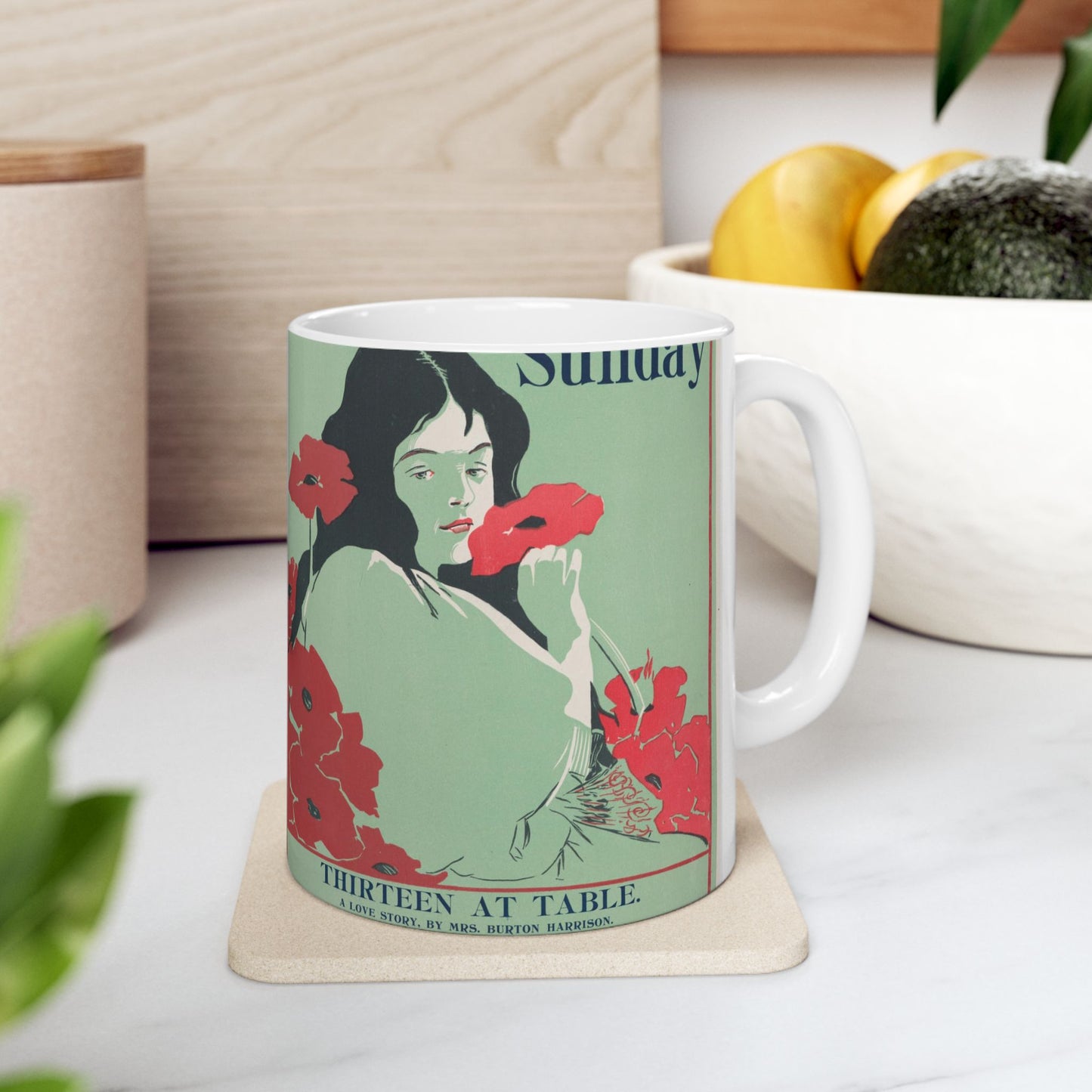 Poster - Tribune: Sunday, 19th century - Public domain lithograph Beautiful Novelty Ceramic Coffee Mug 11oz