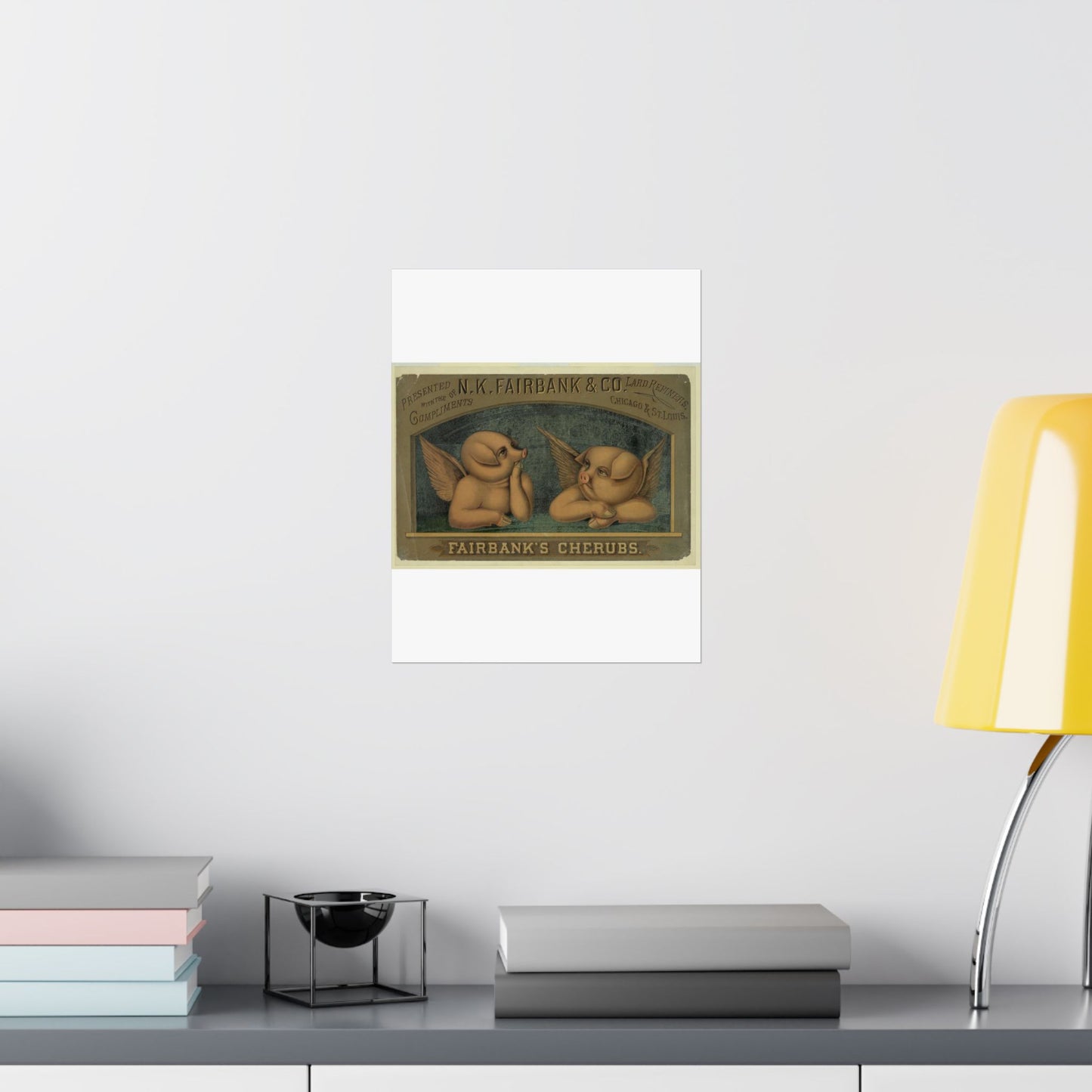 Fairbank's cherubs--Presented with the compliments of N.K. Fairbank & Co., lard refiners, Chicago & St. Louis High Quality Matte Wall Art Poster for Home, Office, Classroom