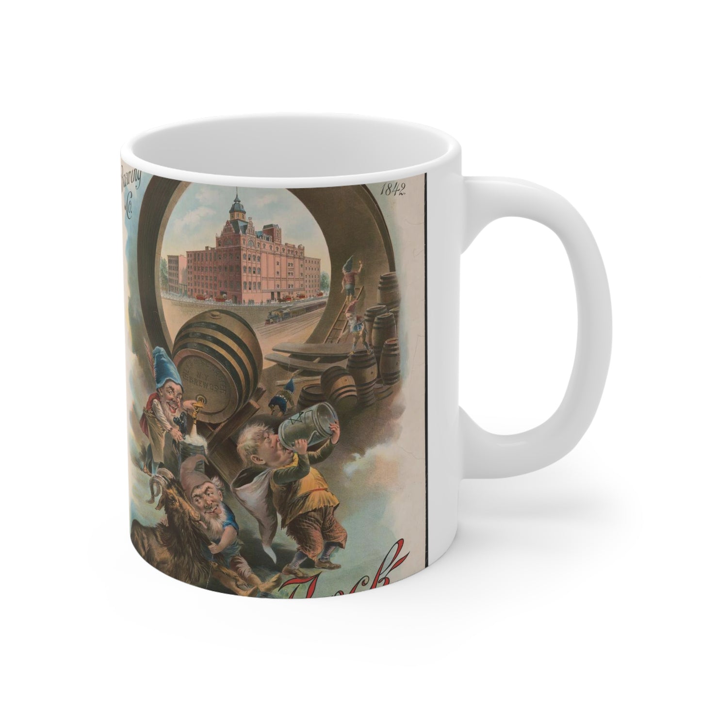 The F. & M. Schaefer Brewing Co., established 1824, Bock beer Beautiful Novelty Ceramic Coffee Mug 11oz