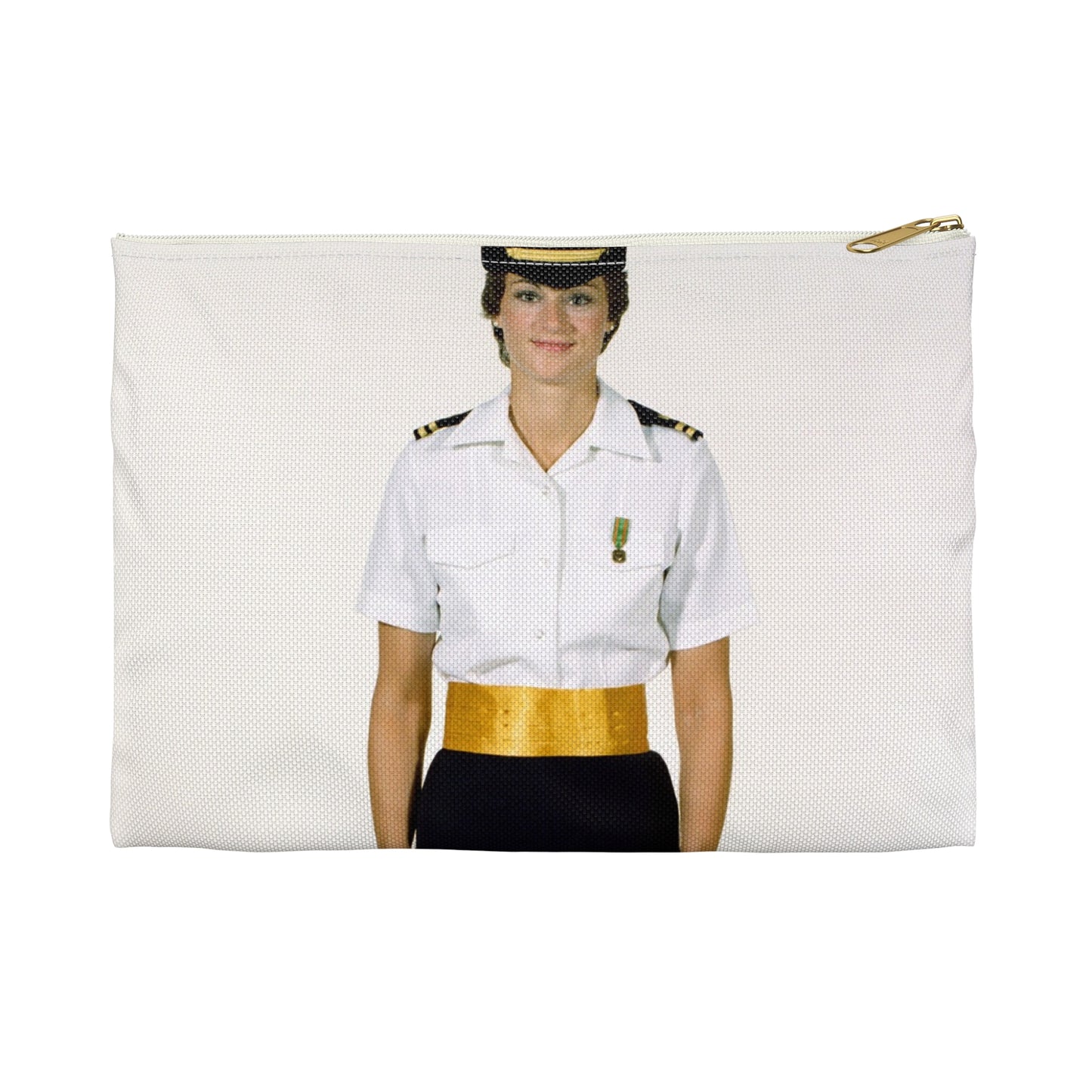 Uniform: Tropical dinner dress blue, female Navy officers Large Organizer Pouch with Black Zipper