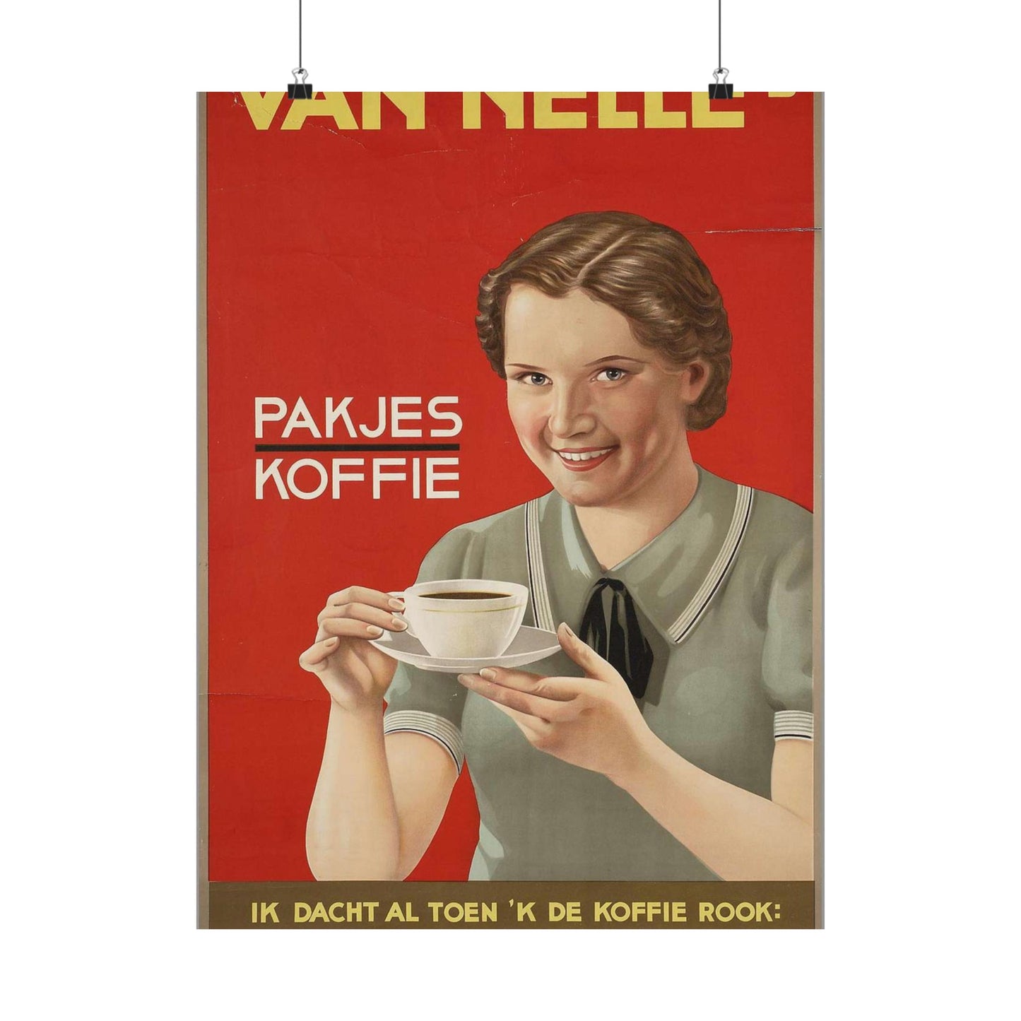 Van Nelle's pakjes koffie1936, Art Deco Poster High Quality Matte Wall Art Poster for Home, Office, Classroom