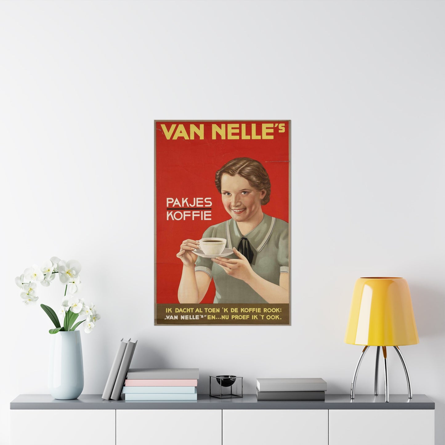 Van Nelle's pakjes koffie1936, Art Deco Poster High Quality Matte Wall Art Poster for Home, Office, Classroom