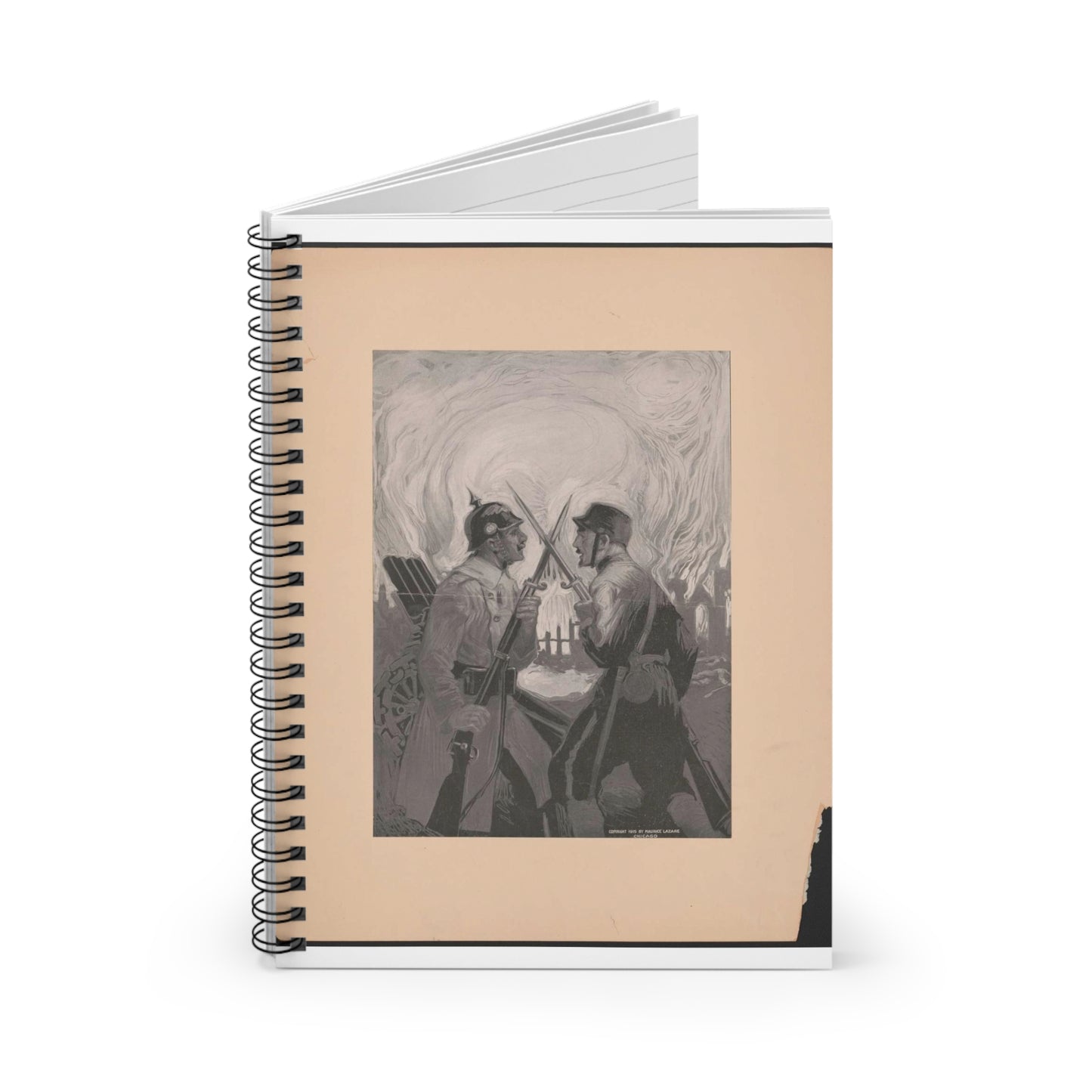 The victor - Print, Library of Congress collection Spiral Bound Ruled Notebook with Printed Cover