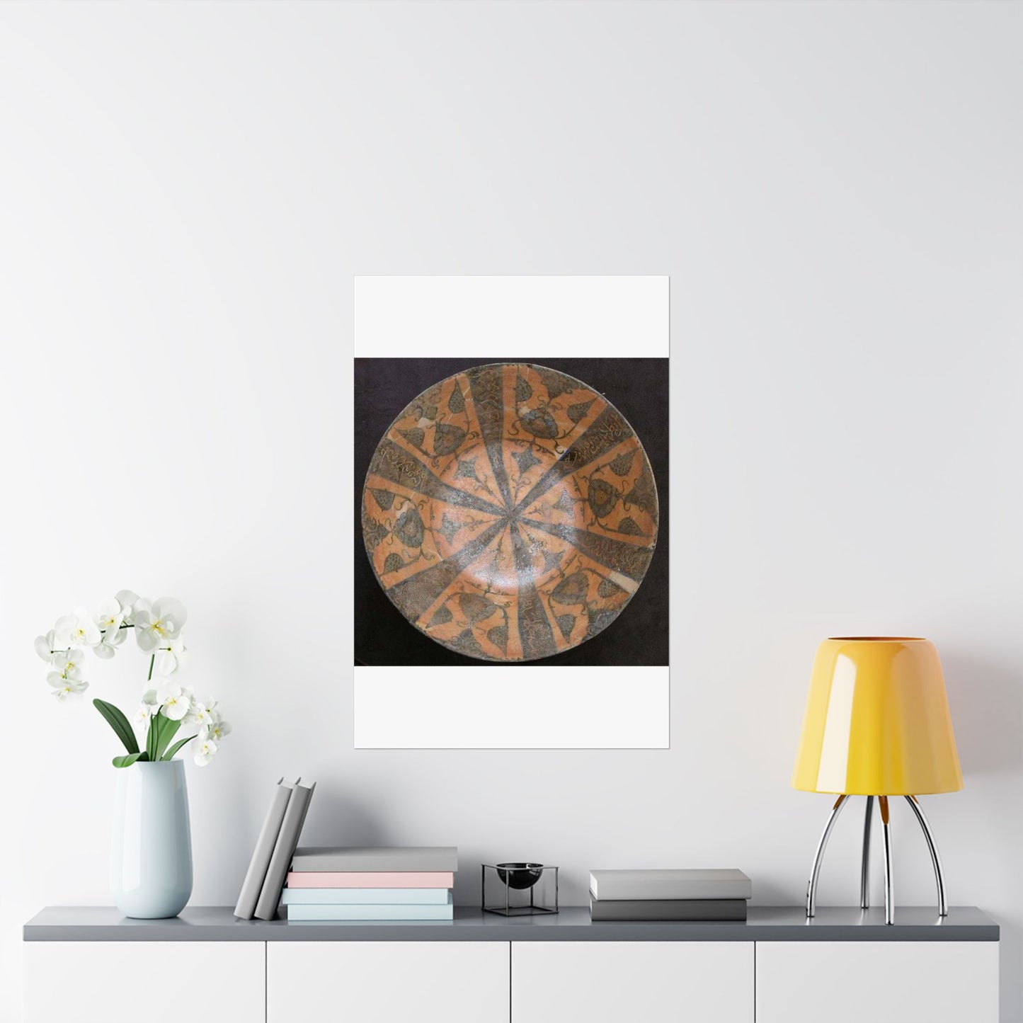 Bowl, Iran, 12th century - Public domain photo of museum object High Quality Matte Wall Art Poster for Home, Office, Classroom