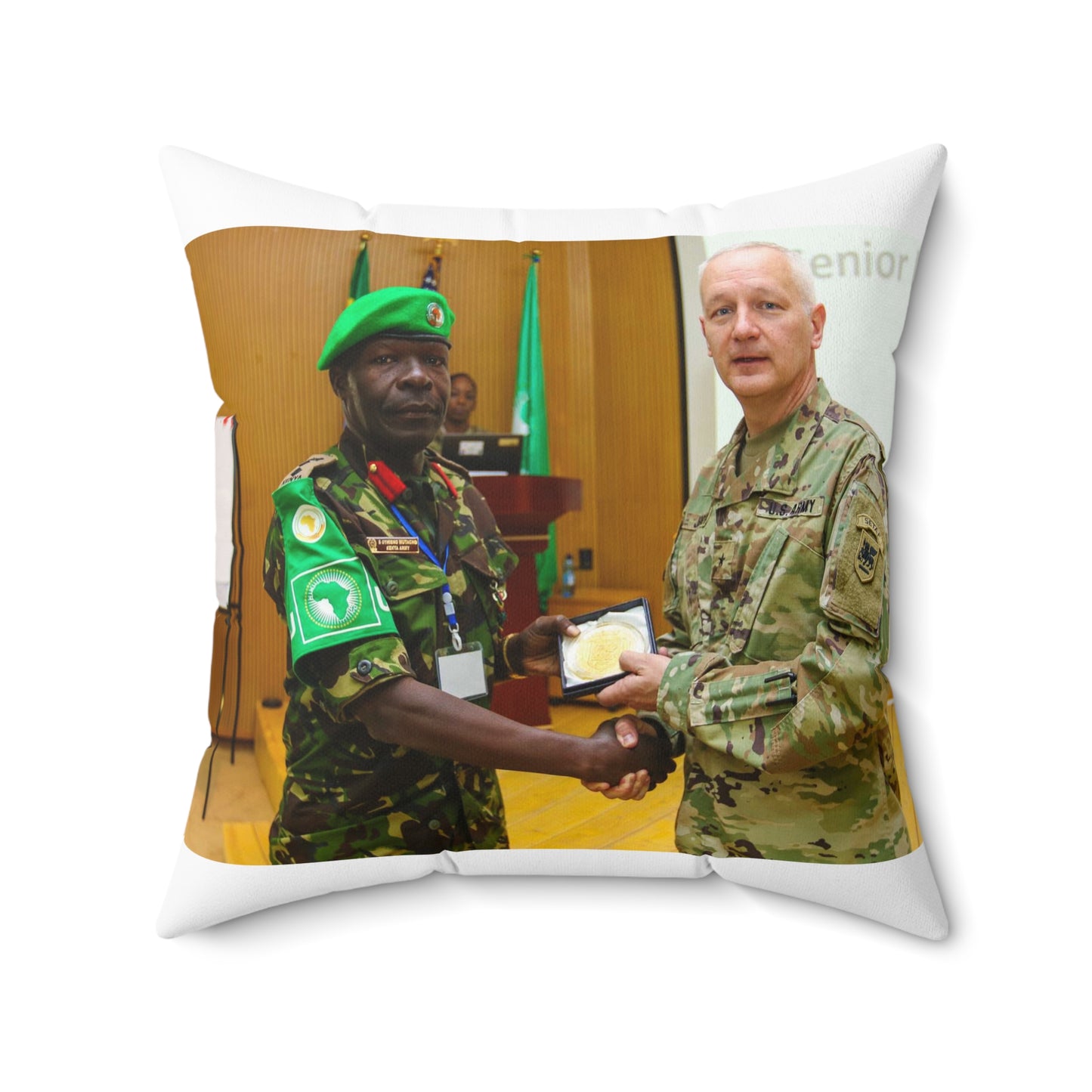 Brig. Gen. Jon Jensen, U.S. Army Africa deputy commander, Decorative Accent Square Pillow