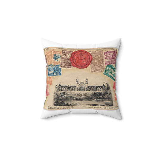 International Exhibition Christchurch 1906/07, N.Z. - Muir & Moodie Decorative Accent Square Pillow