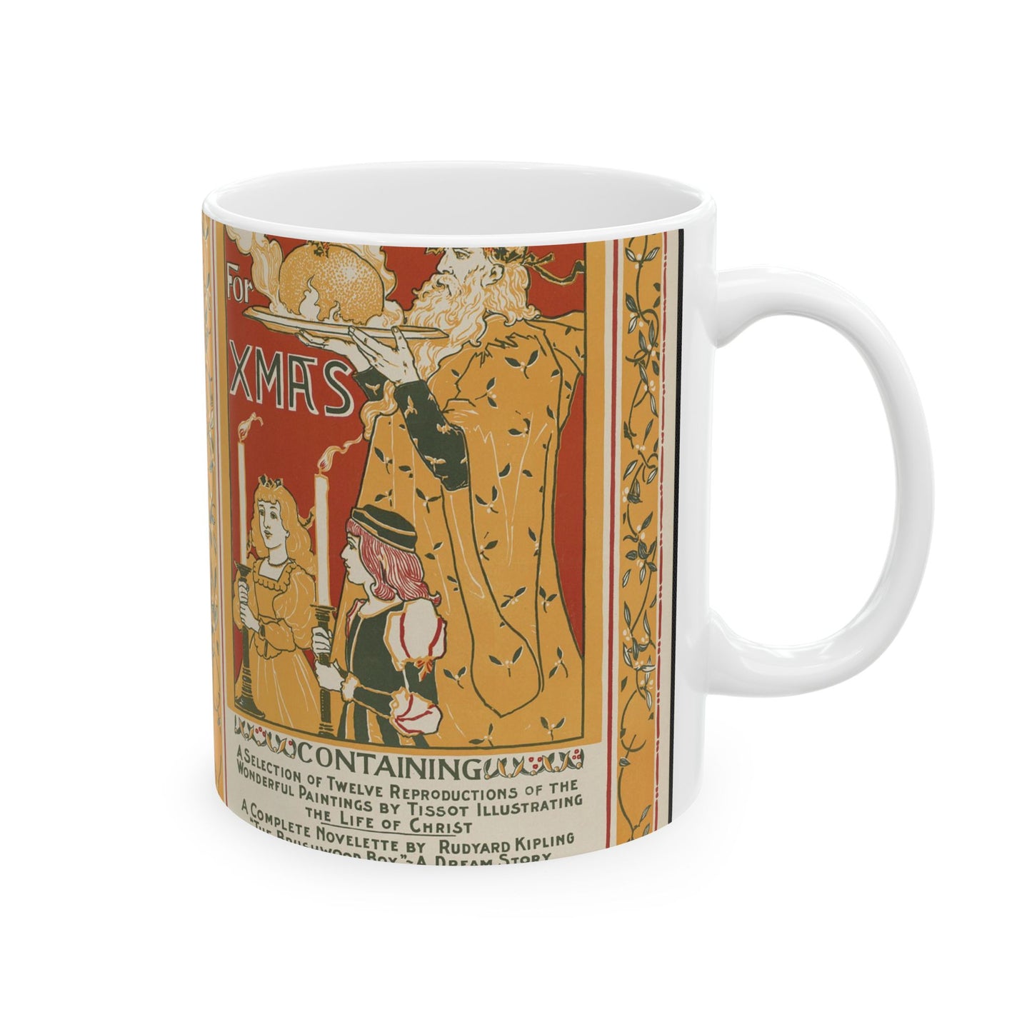 Louis Rhead - The century for Xmas, Art Nouveau poster Beautiful Novelty Ceramic Coffee Mug 11oz
