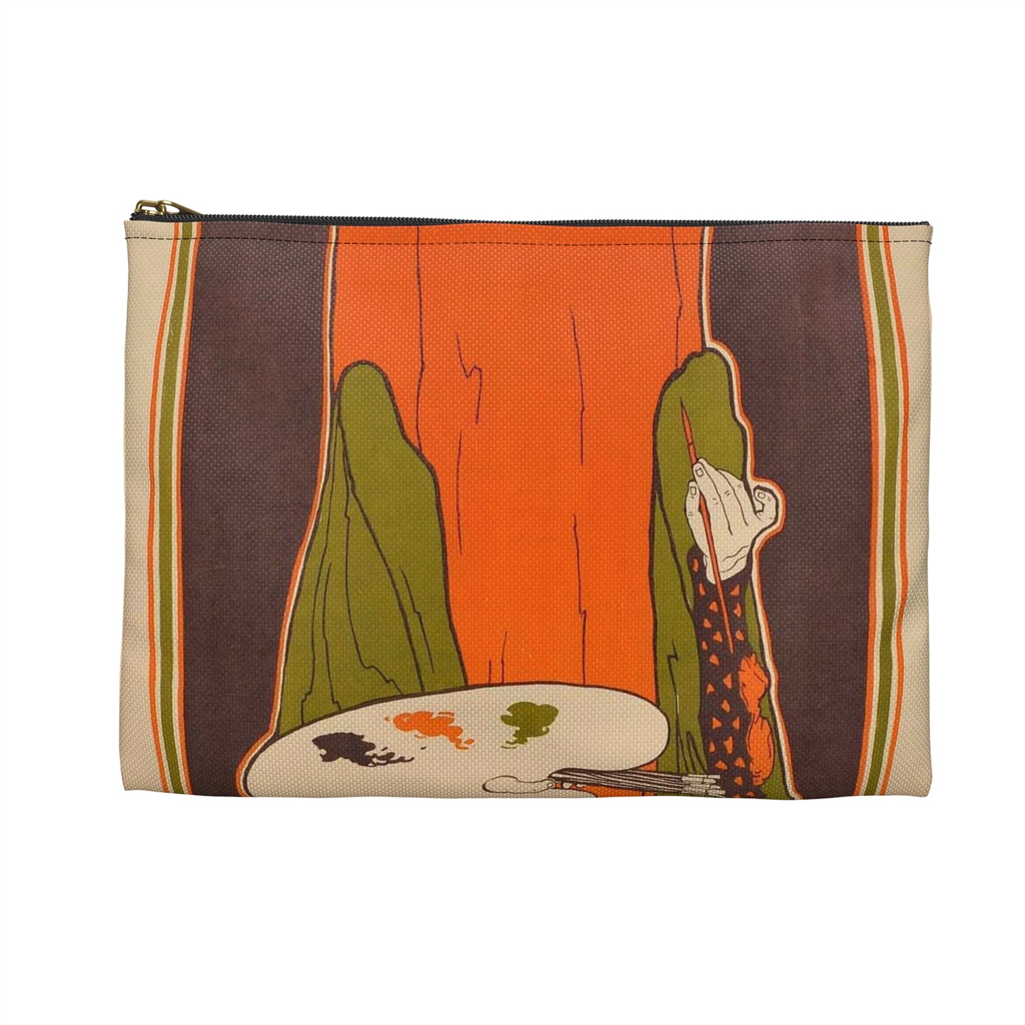 Louis Rhead - Salon des Cent (28) - avril 1897 EAL Large Organizer Pouch with Black Zipper