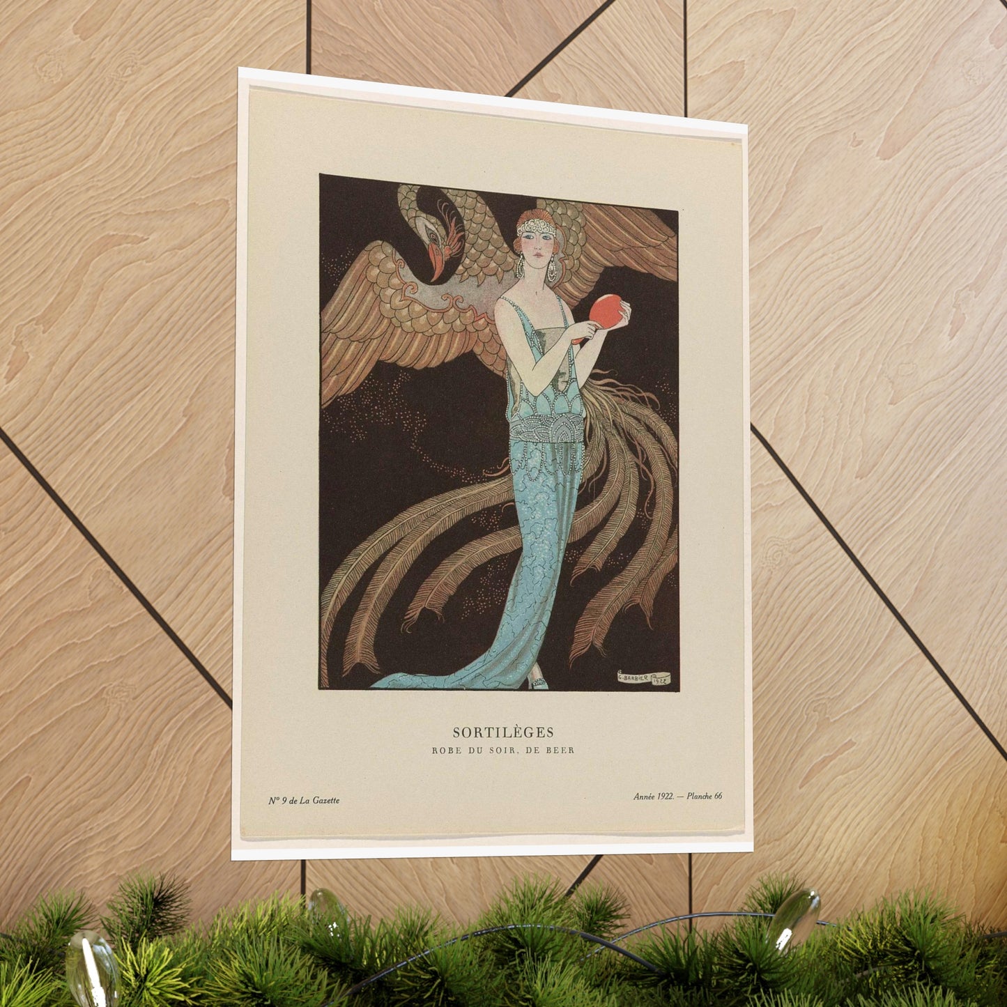 Gazette du Bon Ton, 1922 - No. 9 : Sortilèges / Robe du soir, de Beer High Quality Matte Wall Art Poster for Home, Office, Classroom