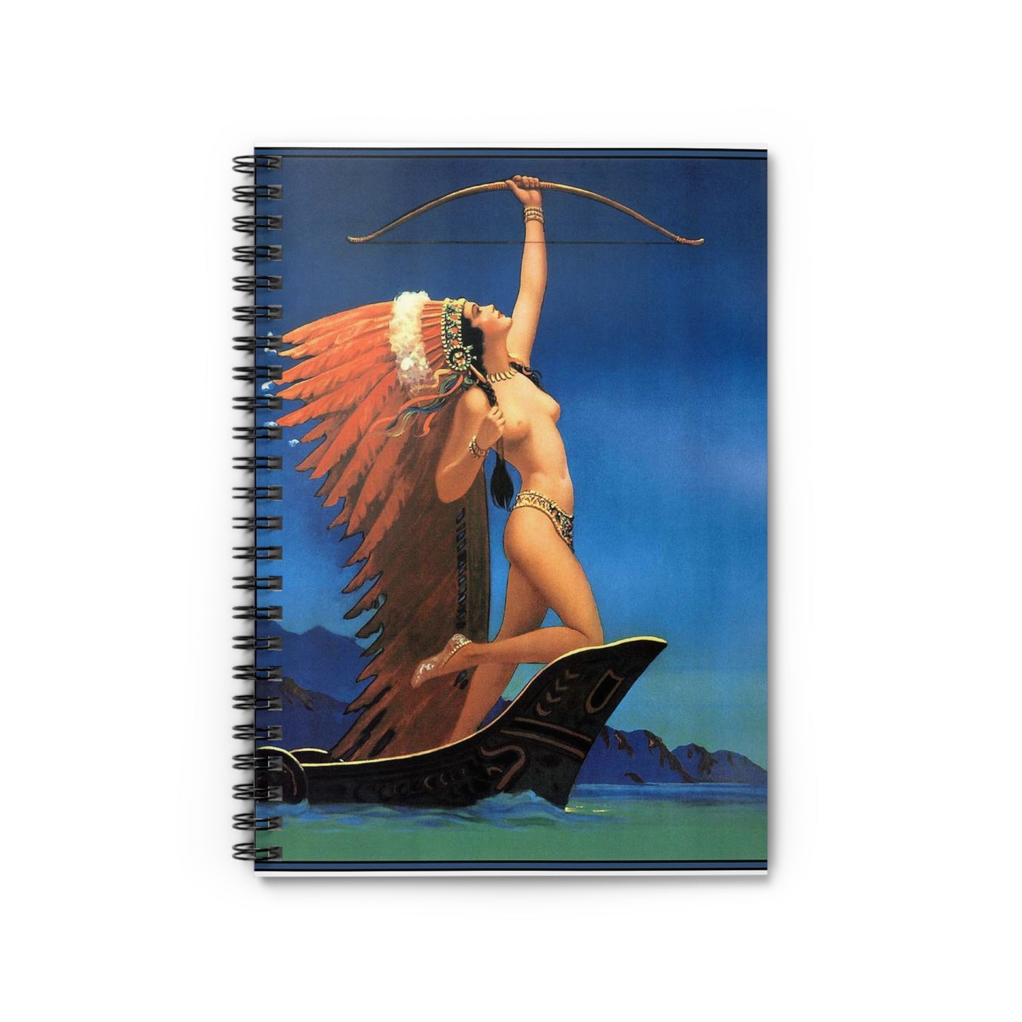 Flaming Arrow by Edward Mason Eggleston Spiral Bound Ruled Notebook with Printed Cover