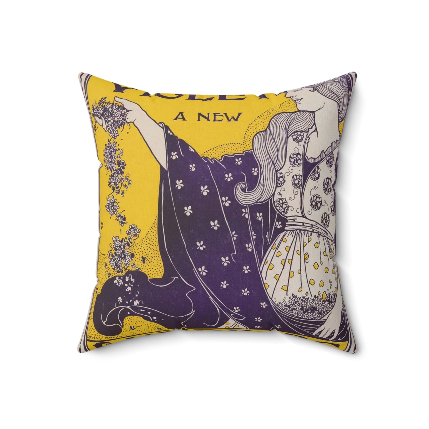 Louis Rhead - Try vio-violet a new Lundborg perfume Decorative Accent Square Pillow