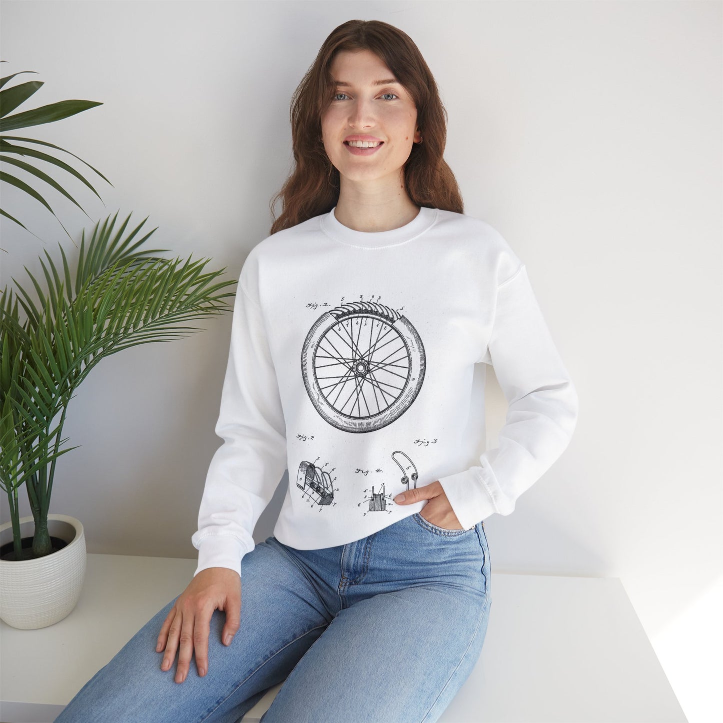 Patent drawing - Patent 573907 Public domain  image White Heavy Blend Adult Crew Neck SweatShirt