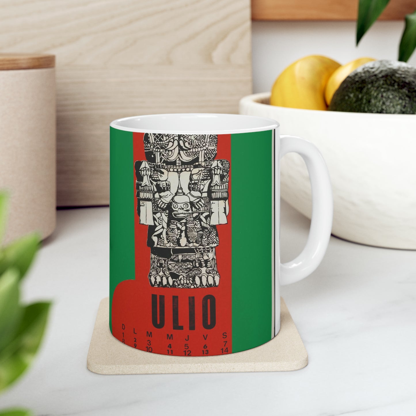 "Coatlicue" - Print, Library of Congress collection Beautiful Novelty Ceramic Coffee Mug 11oz