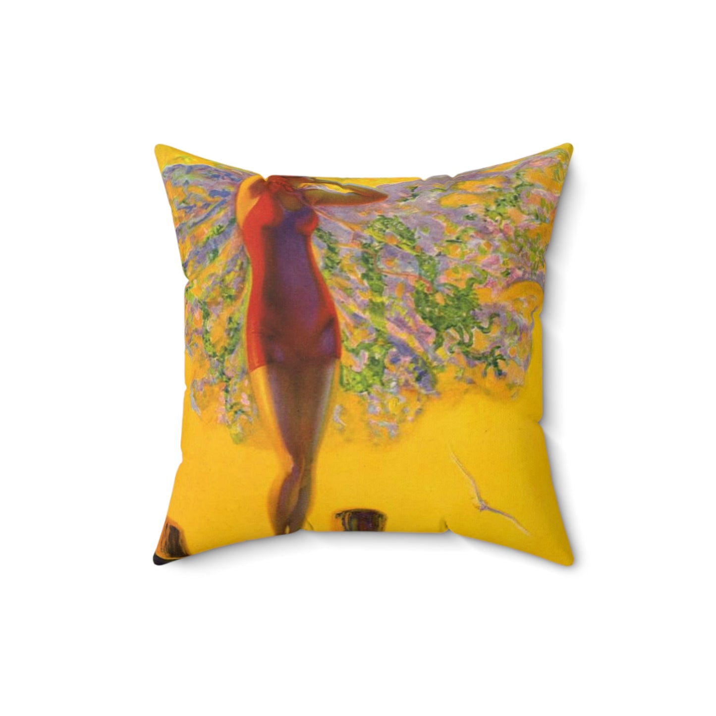 “Golden Glory” by Edward Mason Eggleston, 1929 Decorative Accent Square Pillow