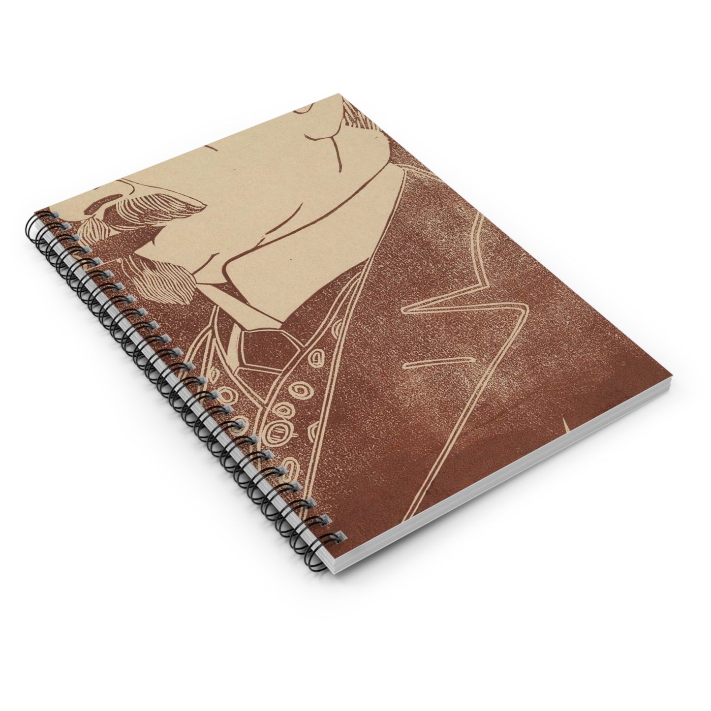 Samuel Jessurun de Mesquita - Portret van een onbekende man met sigaar Spiral Bound Ruled Notebook with Printed Cover