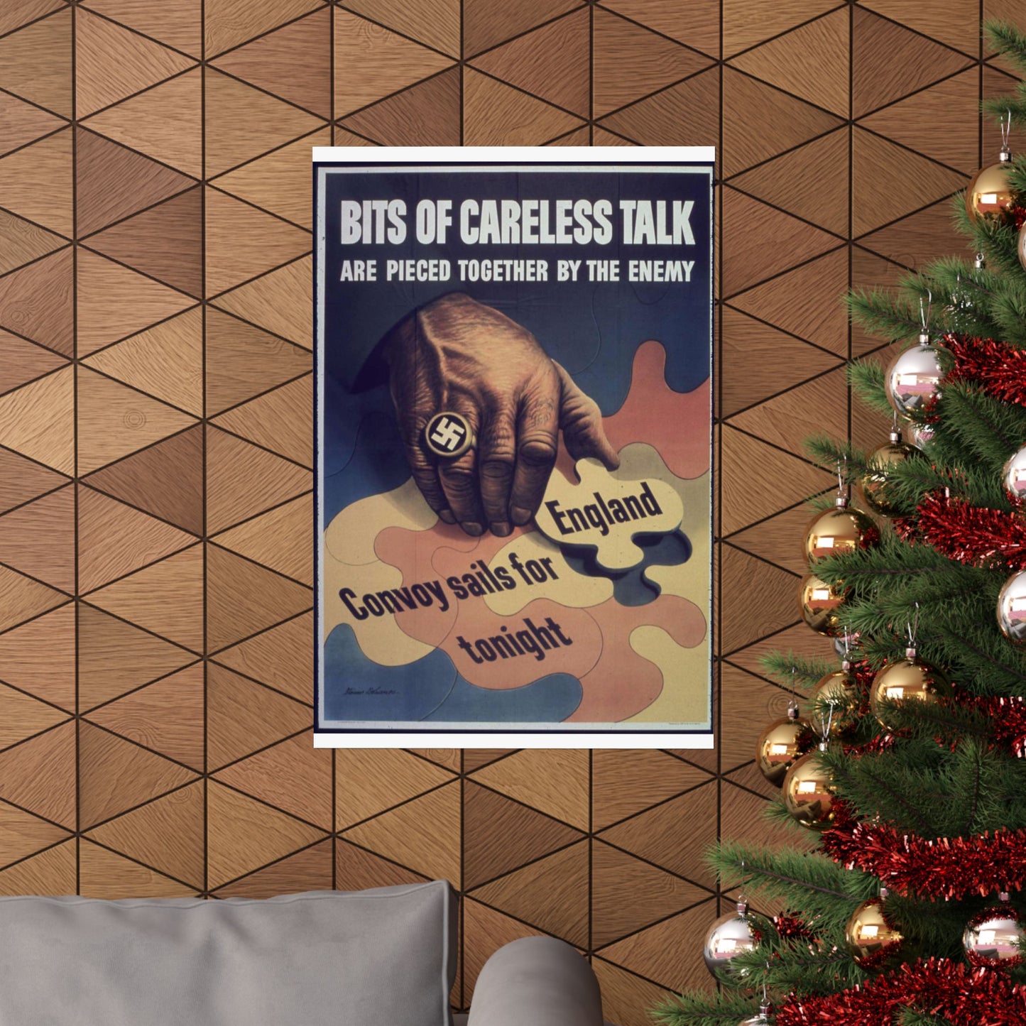 "Bits of careless talk are pieced together by the enemy" - NARA - 513972 High Quality Matte Wall Art Poster for Home, Office, Classroom