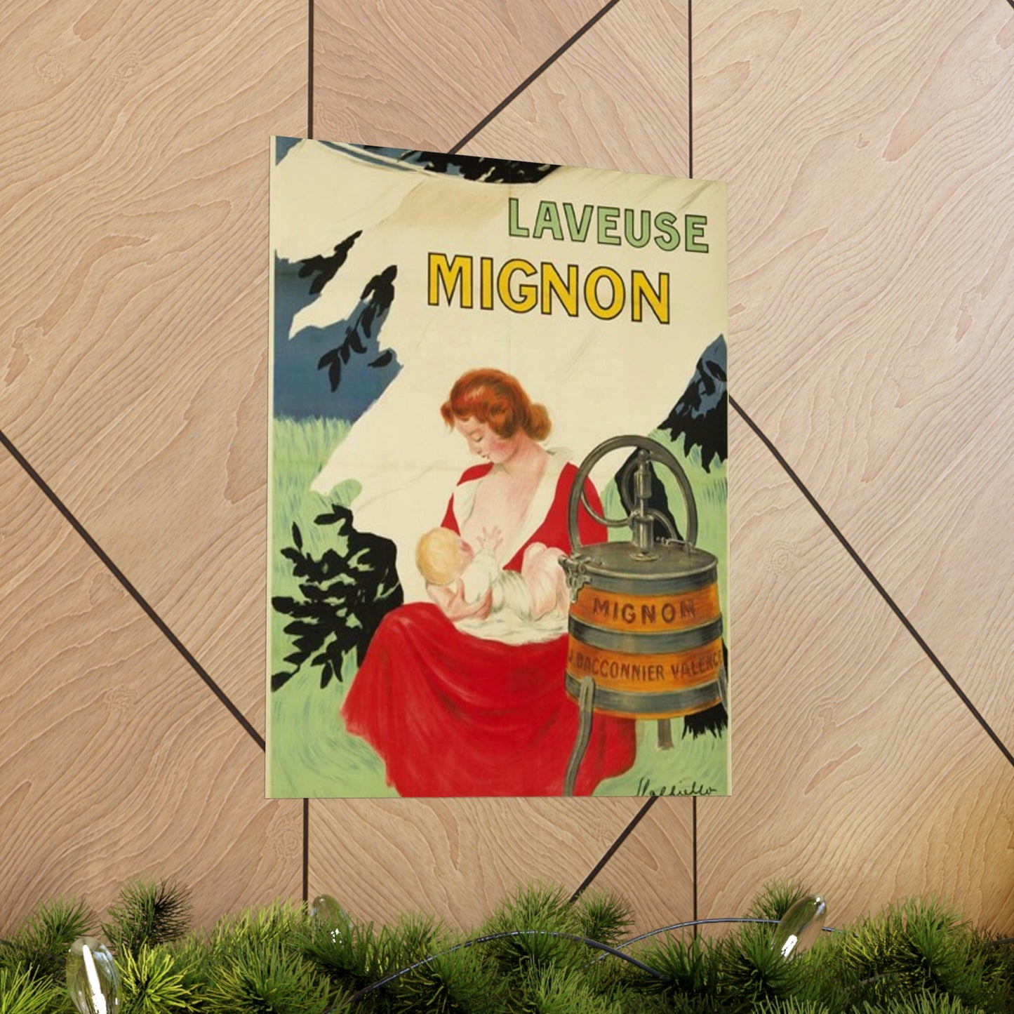 Affiche Laveuse Mignon - Art nouveau public domain image High Quality Matte Wall Art Poster for Home, Office, Classroom