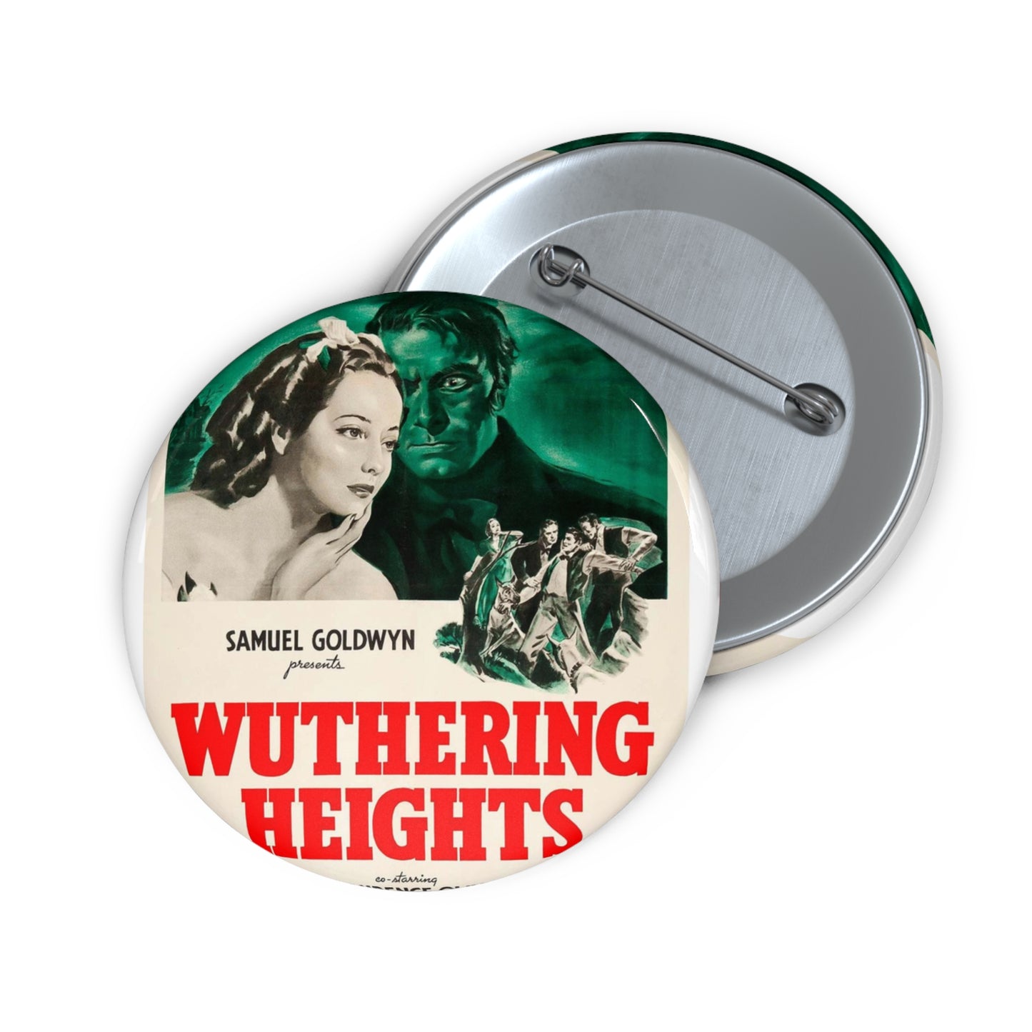 Wuthering Heights (1939 poster) Pin Buttons with Crisp Design