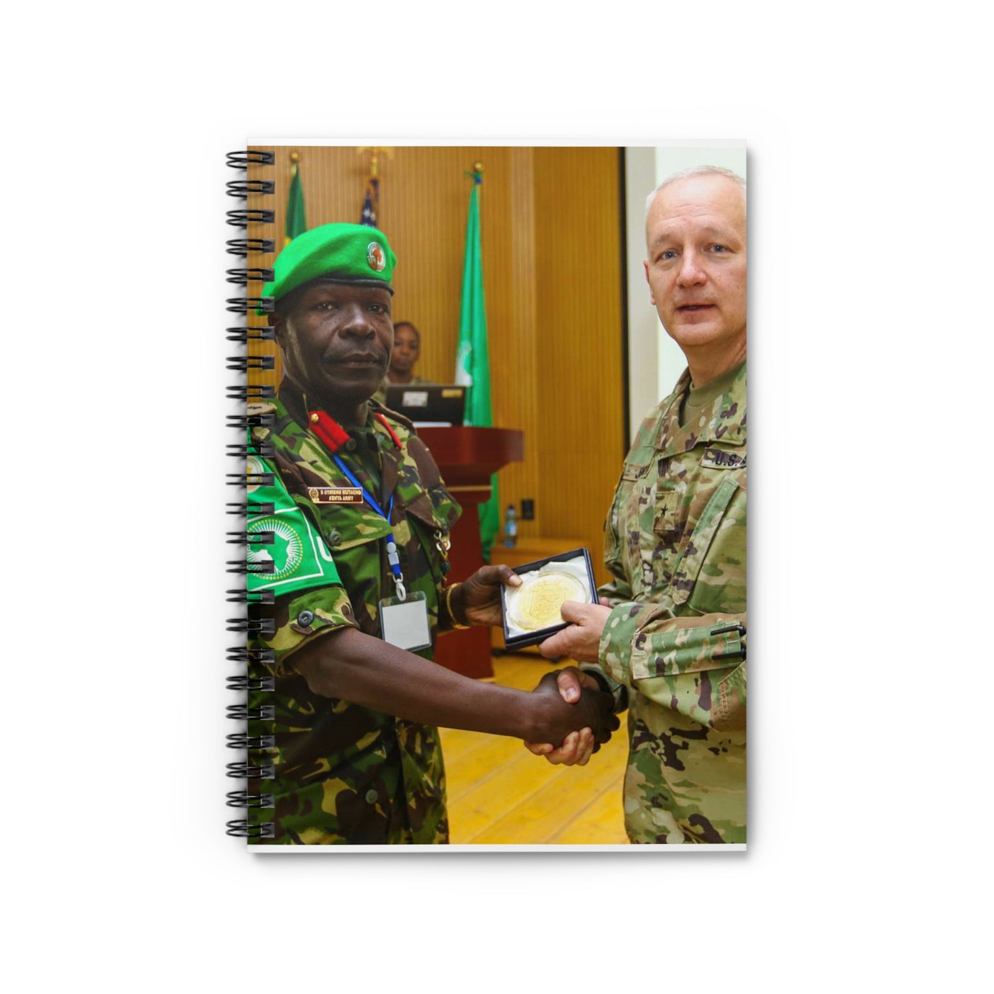 Brig. Gen. Jon Jensen, U.S. Army Africa deputy commander, Spiral Bound Ruled Notebook with Printed Cover