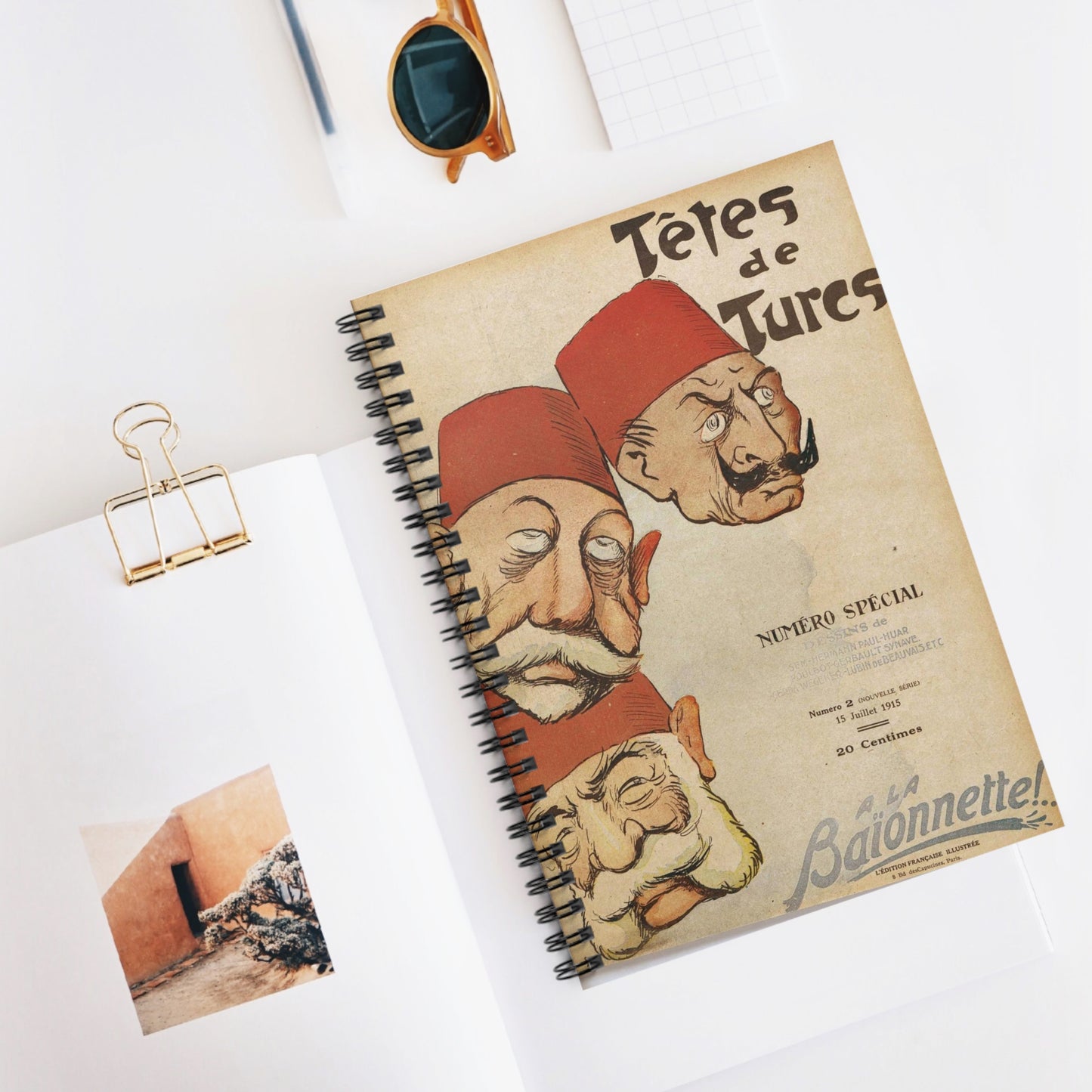 Georges Goursat - La Baïonnette numéro 2 couverture Spiral Bound Ruled Notebook with Printed Cover