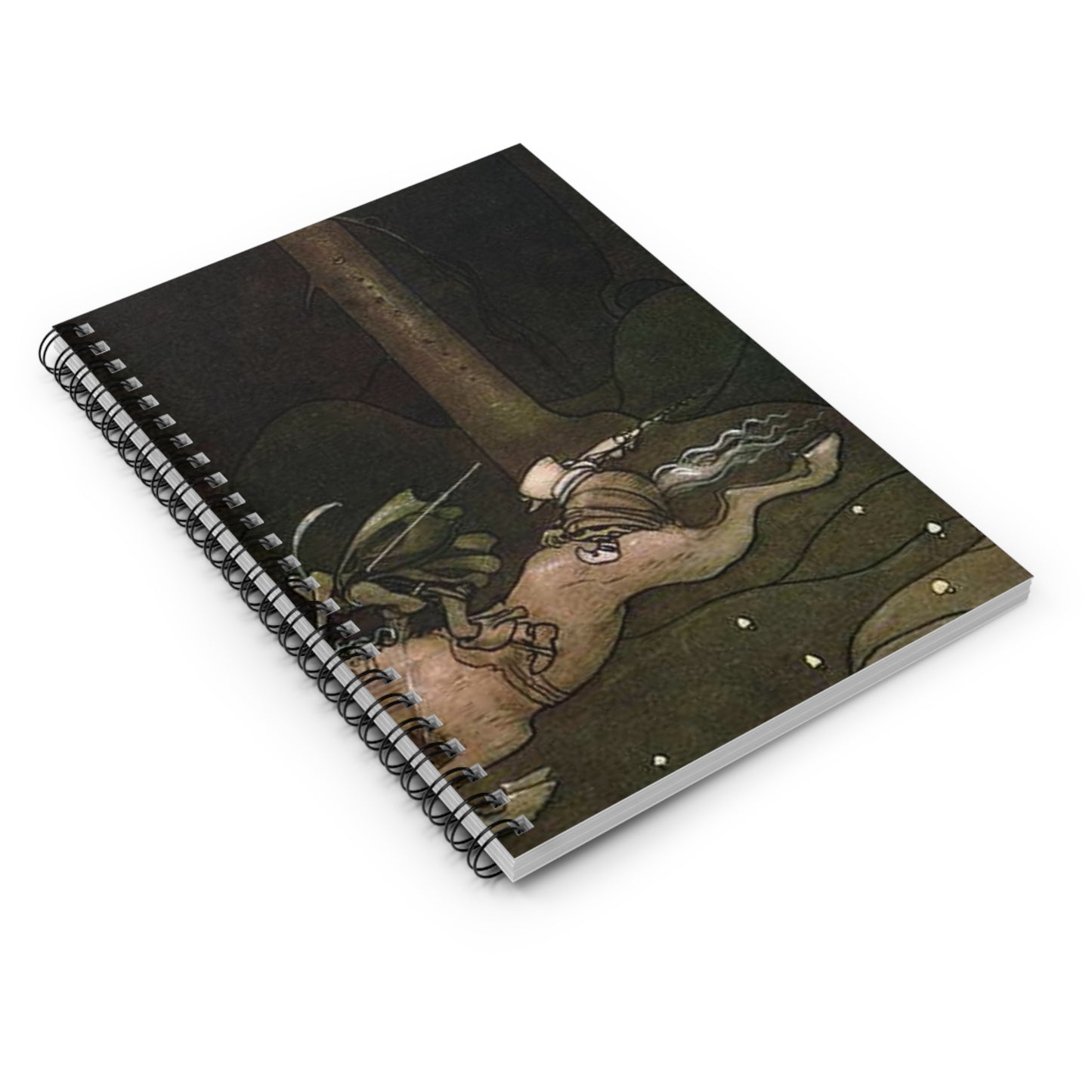 Trollritten 2 by John Bauer 1910 Spiral Bound Ruled Notebook with Printed Cover