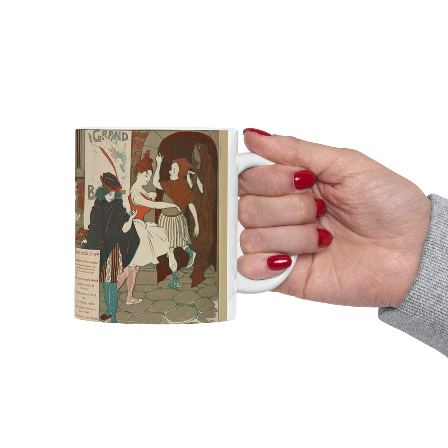 Philadelphia Sunday press. September 29, 1895. Beautiful Novelty Ceramic Coffee Mug 11oz