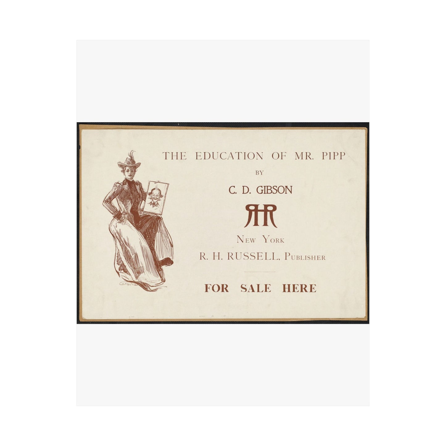 The education of Mr. Pipp by C. D. Gibson High Quality Matte Wall Art Poster for Home, Office, Classroom