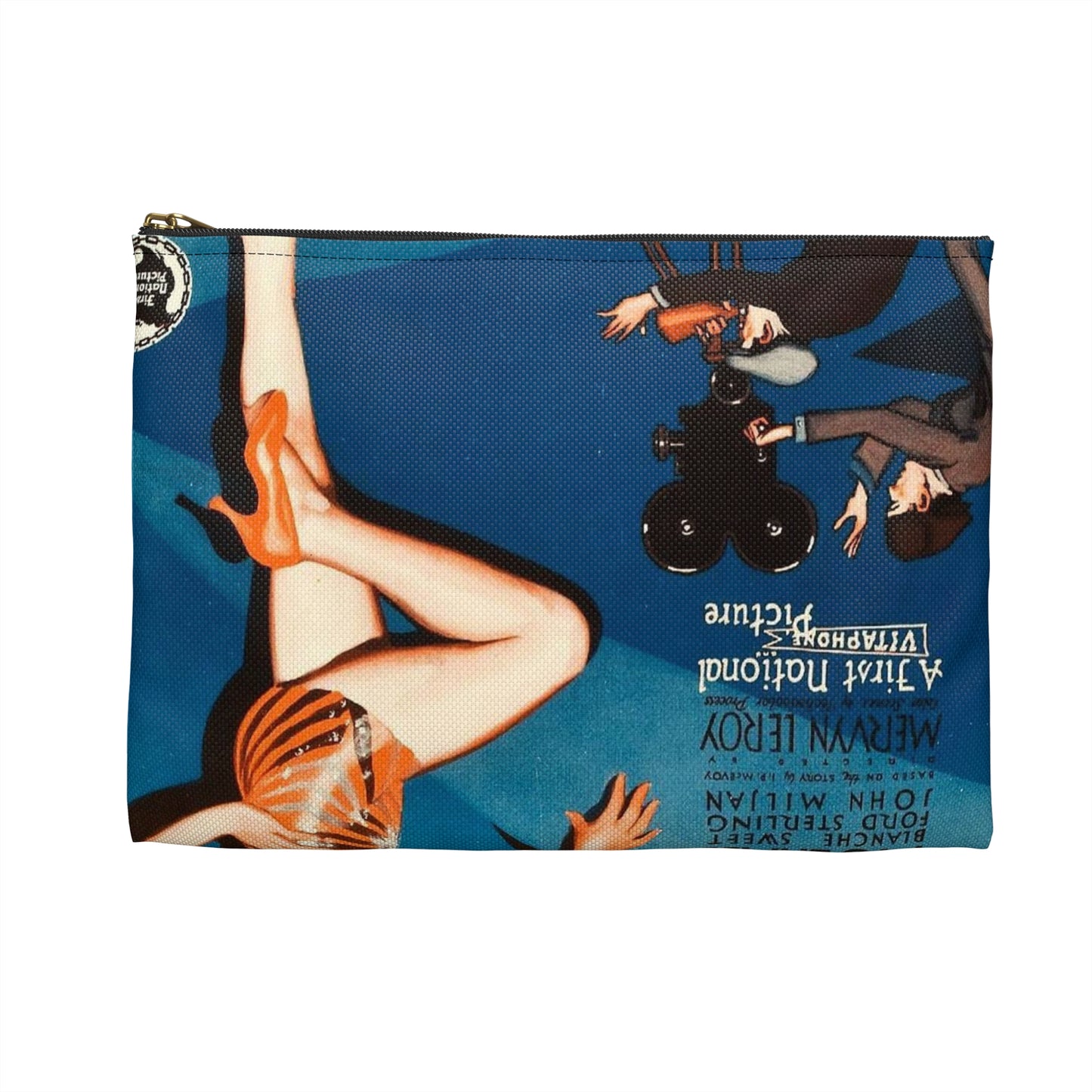 ShowgirlHollywood, Art Deco Poster Large Organizer Pouch with Black Zipper