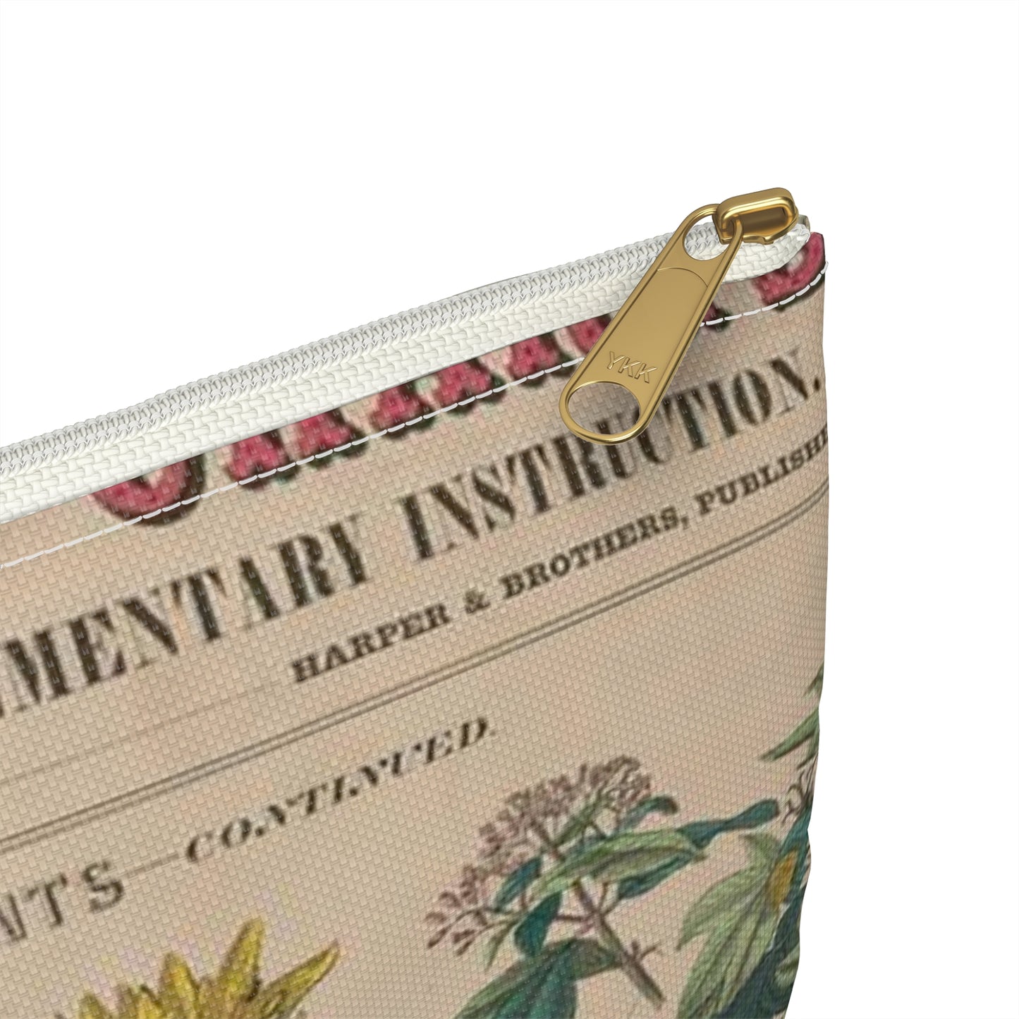 School and family charts, accompanied by a manual of object lessons and elementary instruction, by Marcius Willson and N.A. Calkins. No. XXII. Botanical: economical uses of plants-continued Large Organizer Pouch with Black Zipper