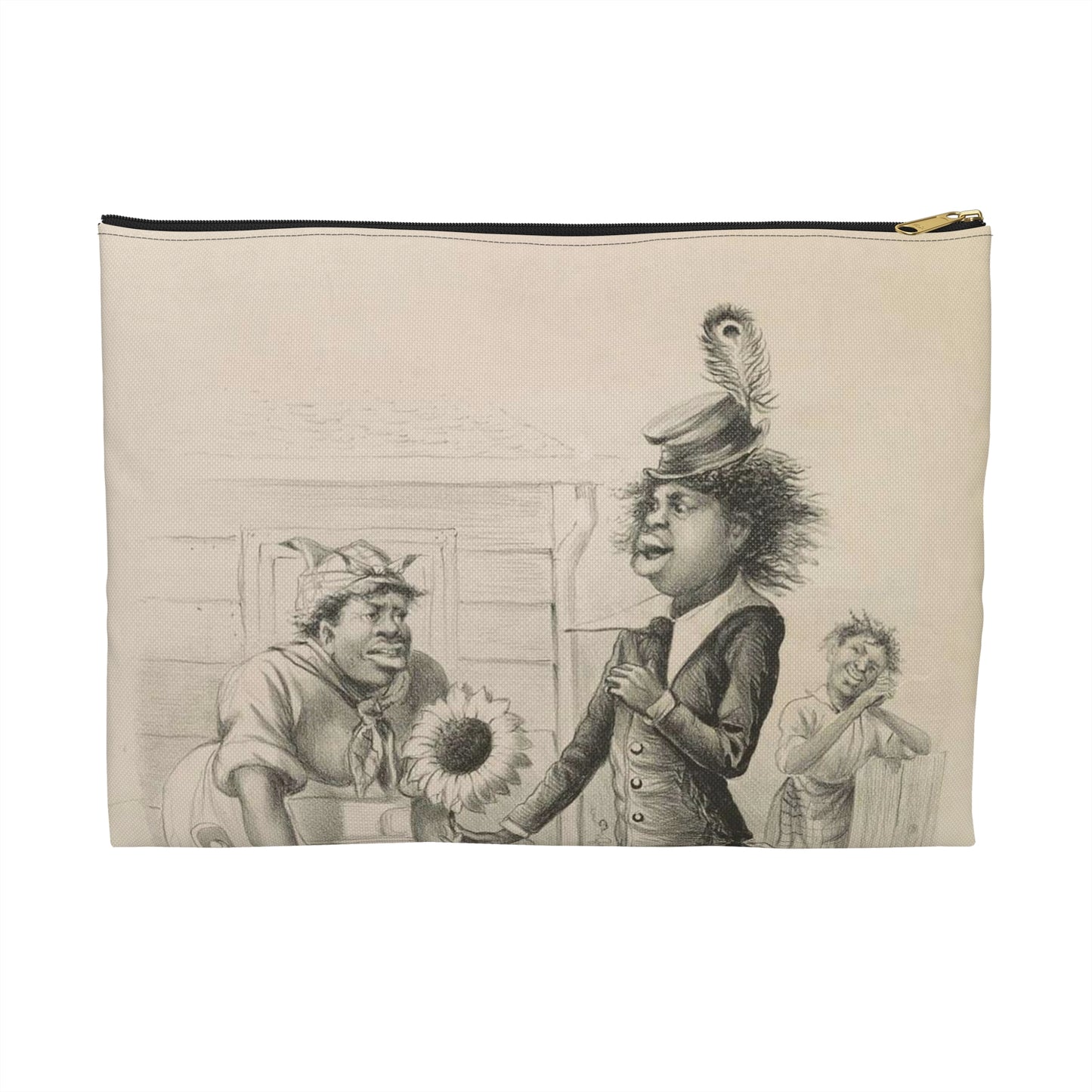 The aesthetic craze - Print, Library of Congress collection Large Organizer Pouch with Black Zipper