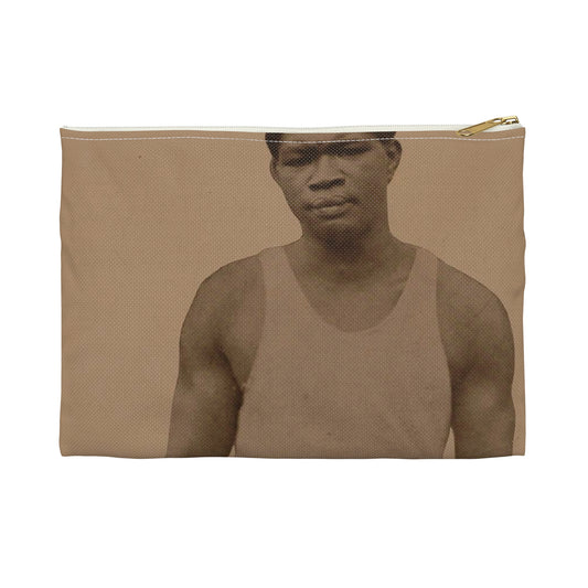 Battling Siki - El Gráfico 198 - boxing sport photo Large Organizer Pouch with Black Zipper