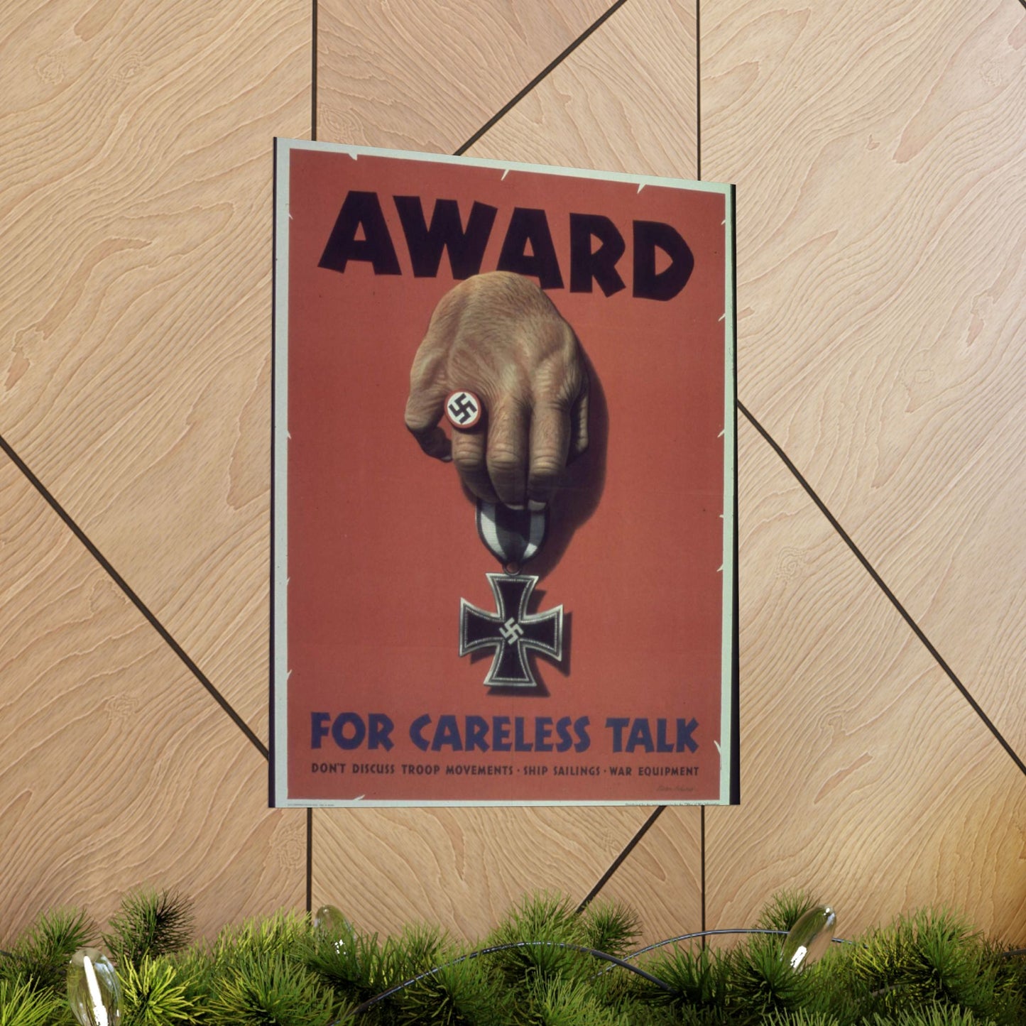 "Award for careless talk" - NARA - 513602 High Quality Matte Wall Art Poster for Home, Office, Classroom