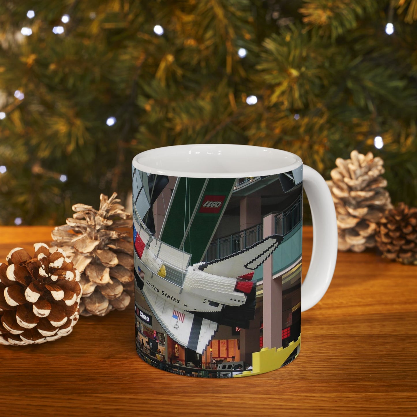 Grand Rounds Scenic Byway - Huge Lego Spaceship in the Mall of America Beautiful Novelty Ceramic Coffee Mug 11oz