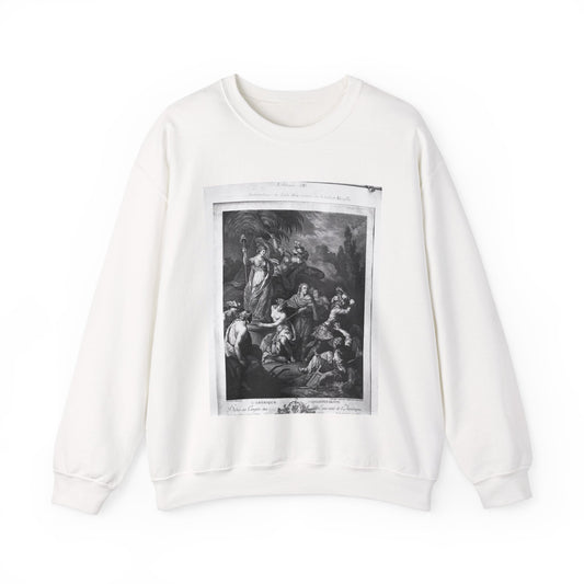 [French Girls in Blue Jeans] - American Embassy, Paris, France, Marshall Plan photogrpaphs White Heavy Blend Adult Crew Neck SweatShirt