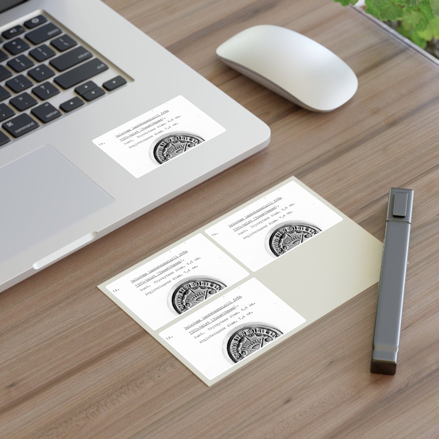 sigill (Dalarnas Landskapssigill från 1520-talet) Laminated UV Protective Vinyl Stickers