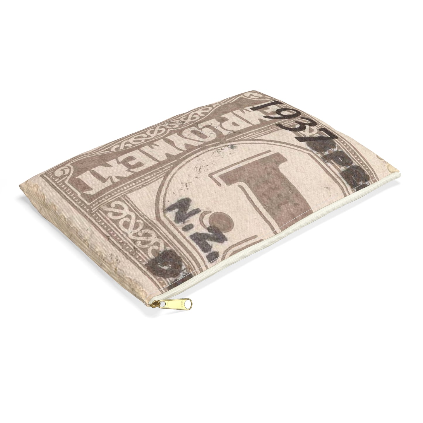 Block of one penny Unemployment Relief stamps overprinted '1937' and 'Specimen' Large Organizer Pouch with Black Zipper