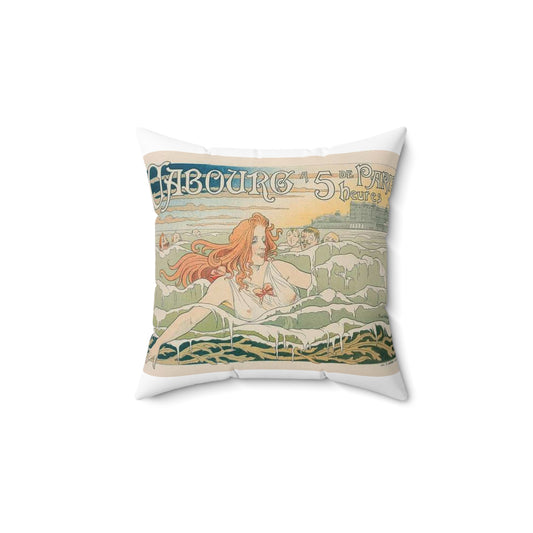 Affiche belge pour le "Casino de Cabourg". Decorative Accent Square Pillow