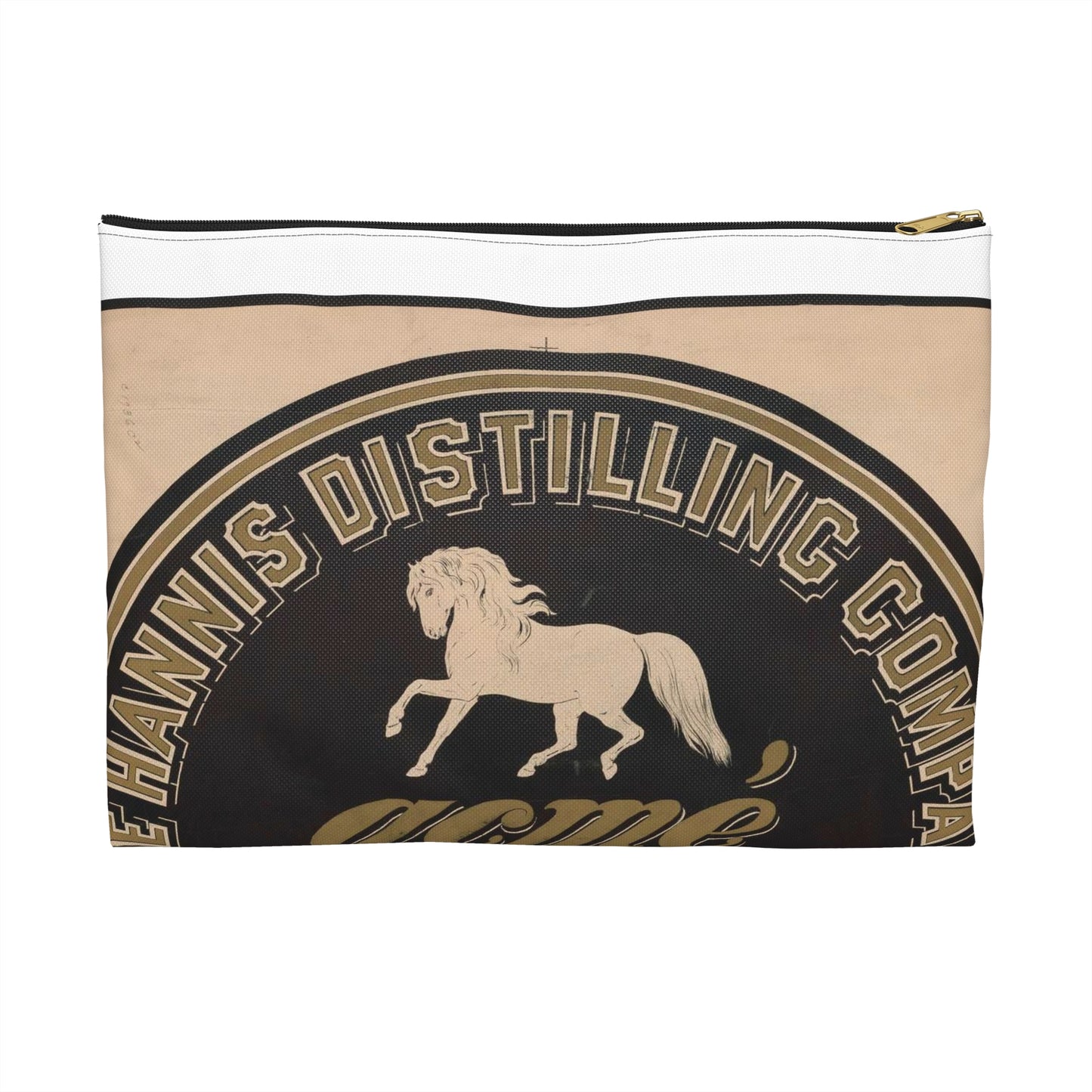 The Hannis Distilling Company, acme, pony Large Organizer Pouch with Black Zipper