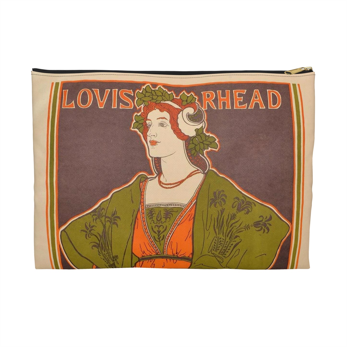 Louis Rhead - Salon des Cent (28) - avril 1897 EAL Large Organizer Pouch with Black Zipper