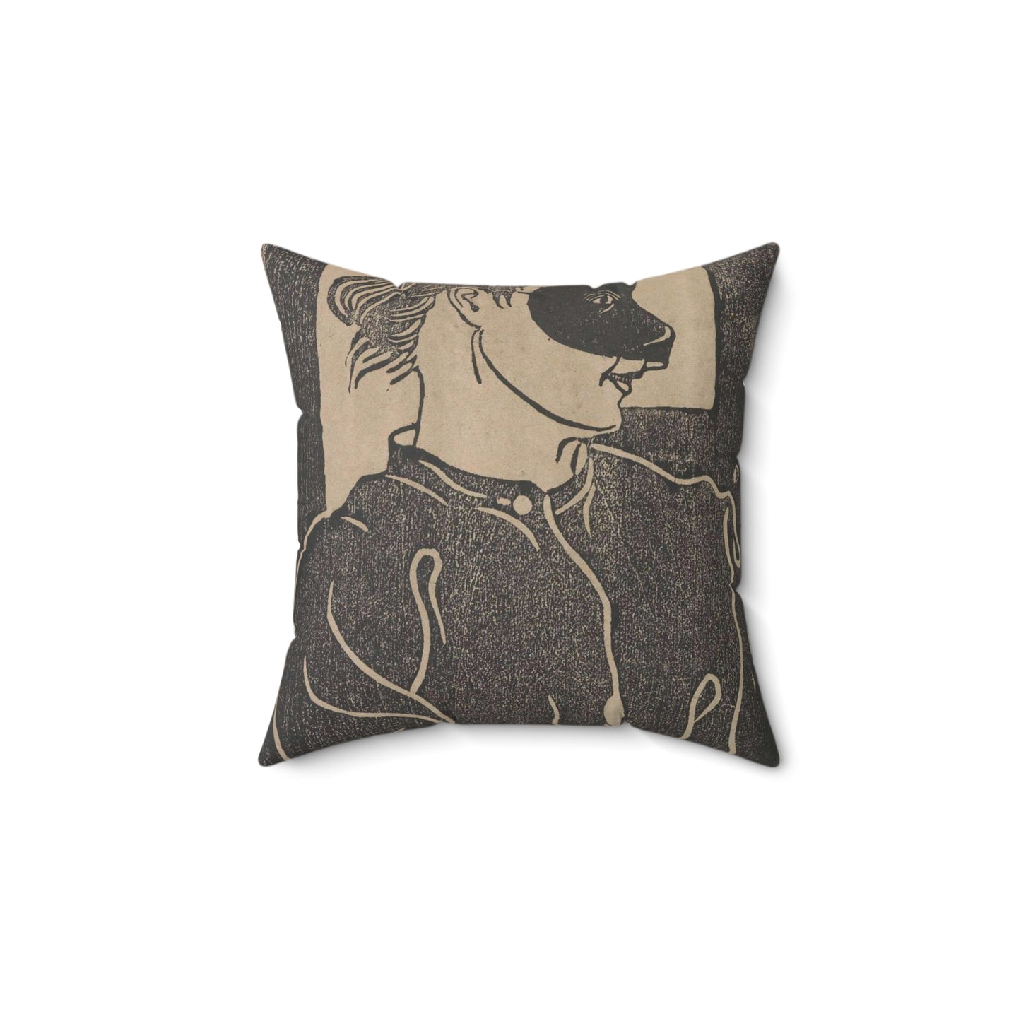 Samuel Jessurun de Mesquita - Gemaskerde vrouw Decorative Accent Square Pillow