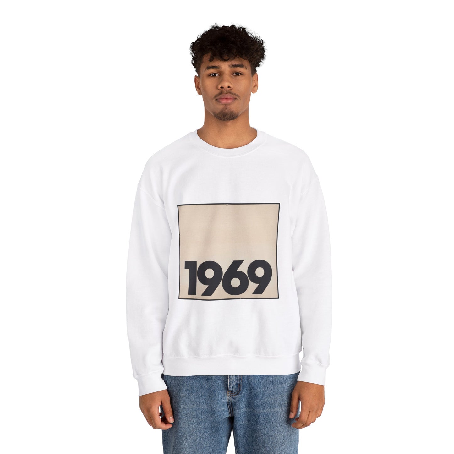 1969 - Print, Library of Congress collection White Heavy Blend Adult Crew Neck SweatShirt