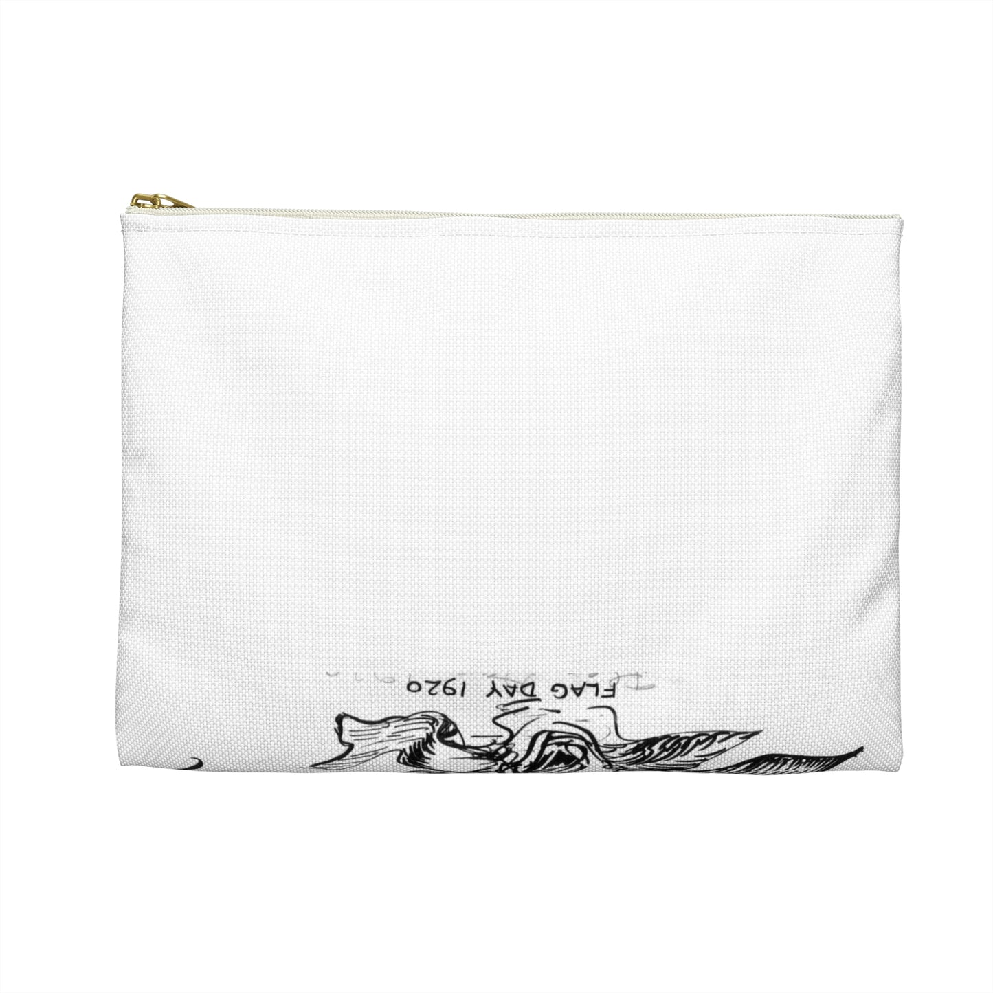 Flag Day, 1920 - Political cartoon, public domain image Large Organizer Pouch with Black Zipper