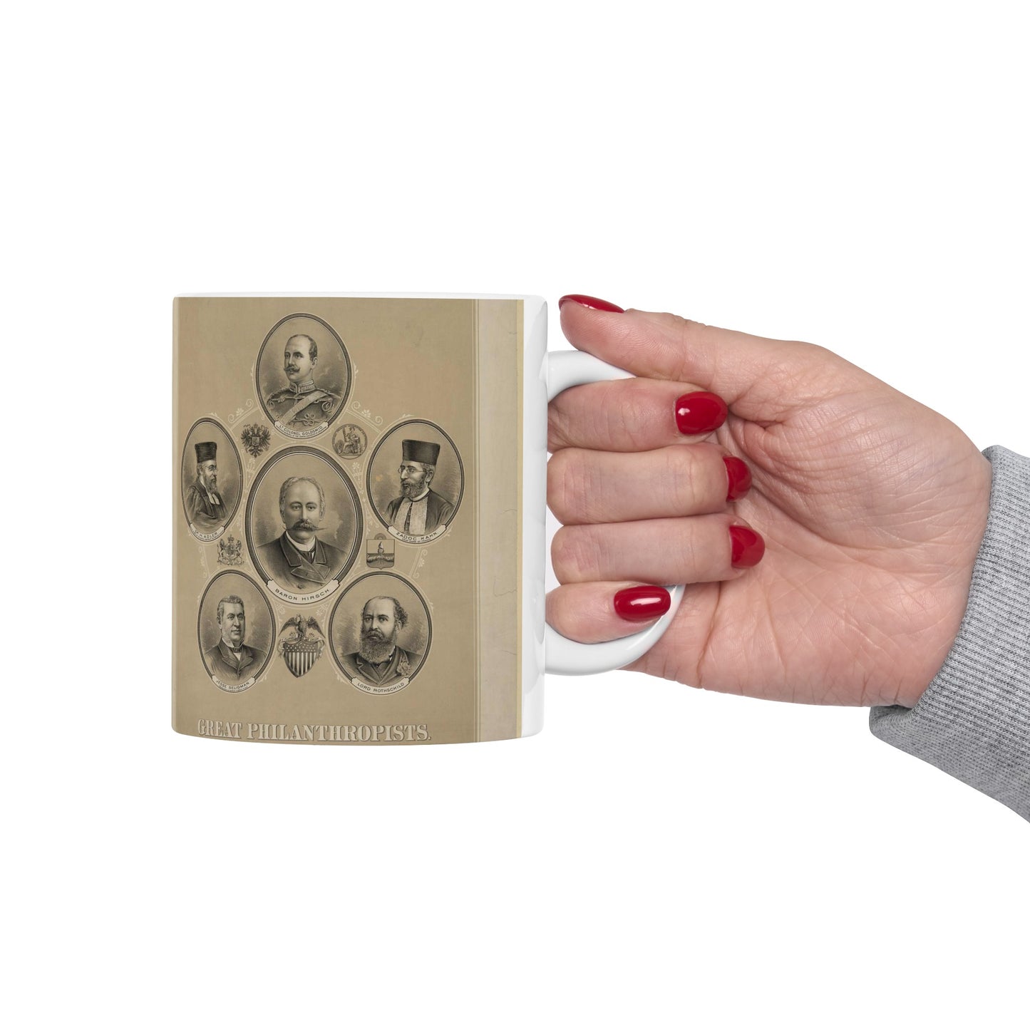 Great philanthropists - Print, Library of Congress collection Beautiful Novelty Ceramic Coffee Mug 11oz