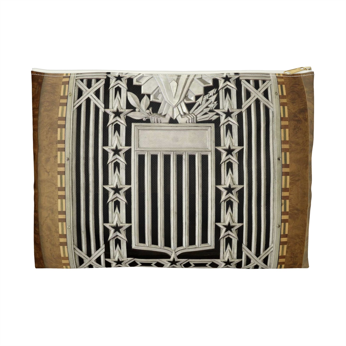 Interior grill detail, James T. Foley U.S. Post Office and Courthouse, Albany, New York Large Organizer Pouch with Black Zipper